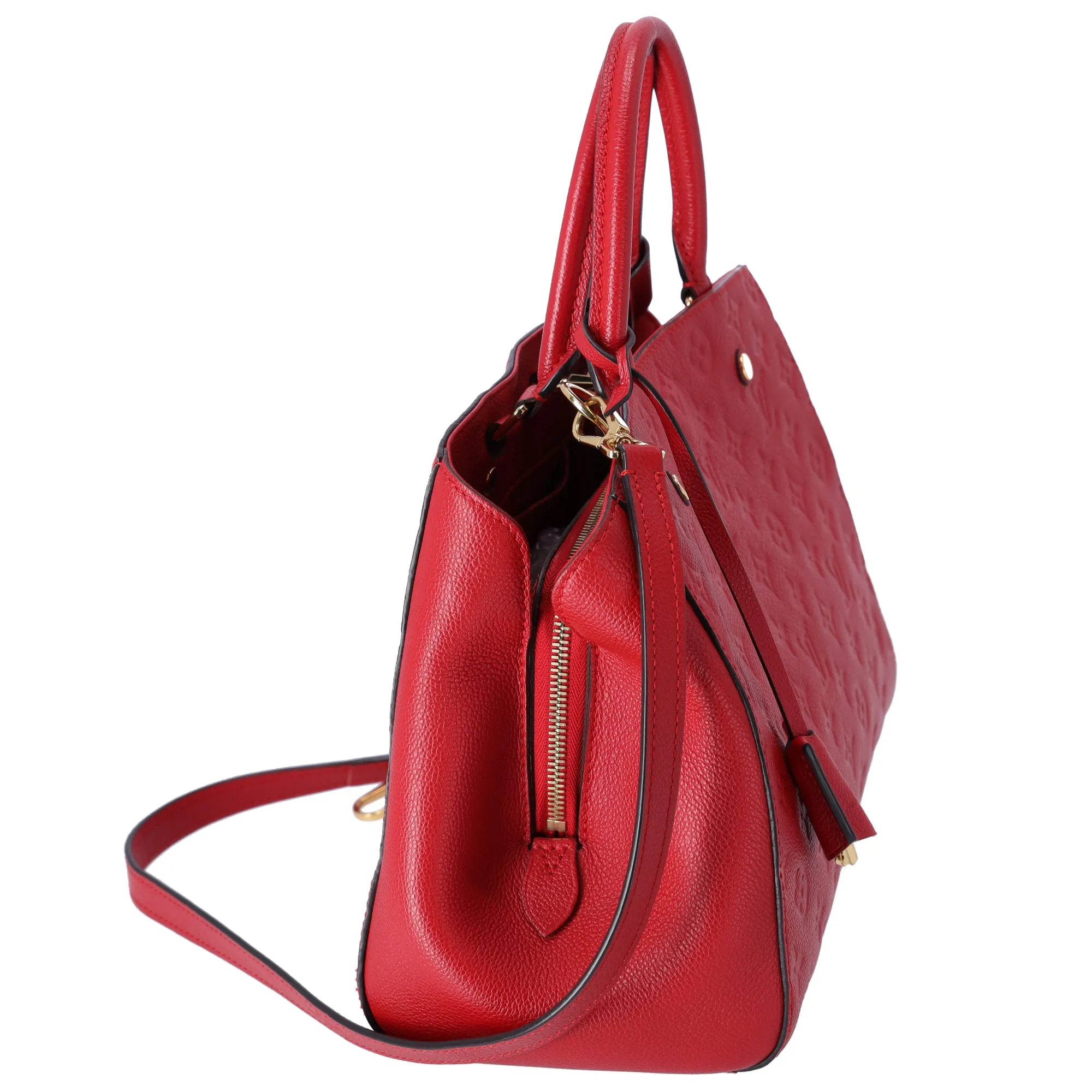 Louis Vuitton Montaigne MM Monogram Empreinte Handbag M41194 Cerise