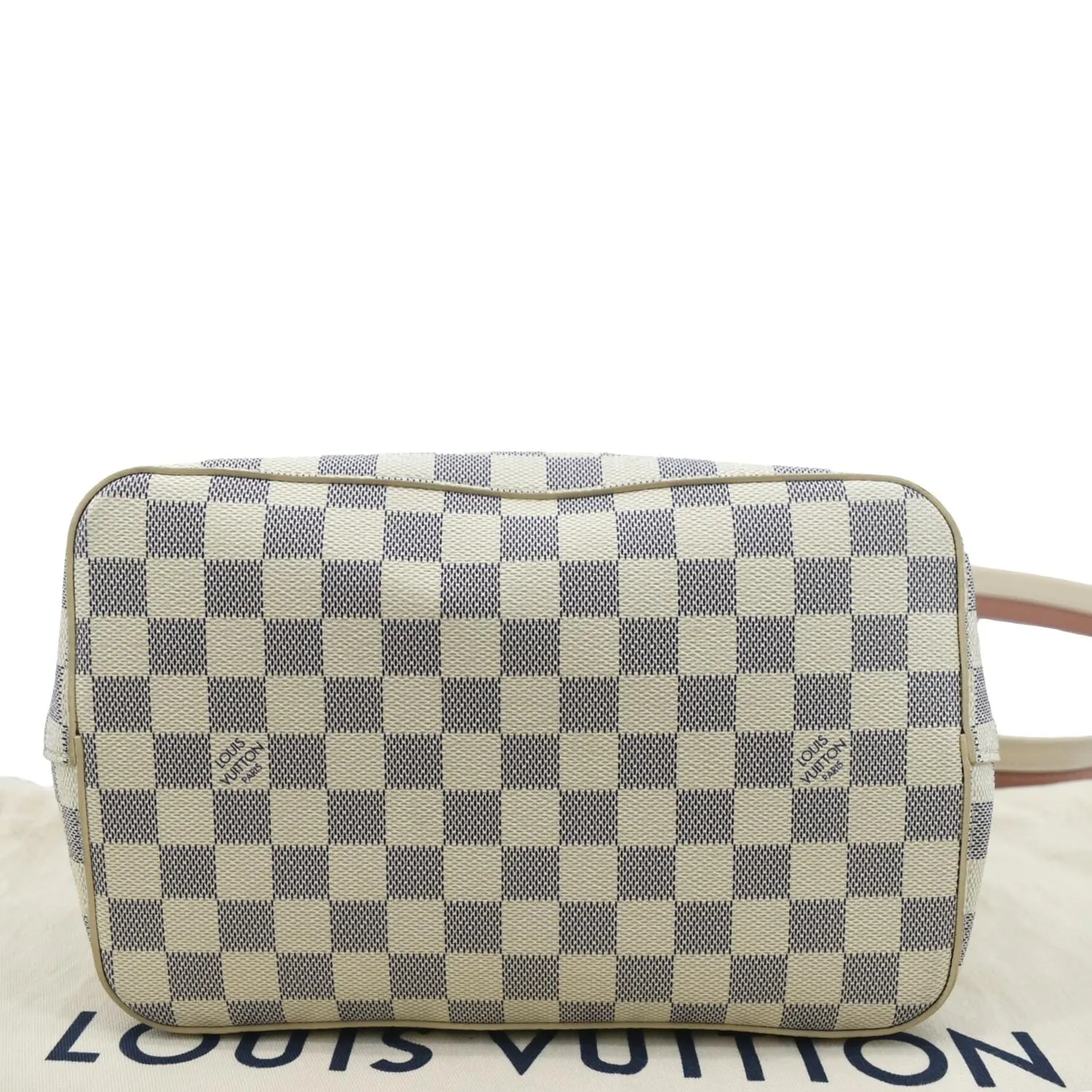 LOUIS VUITTON Neonoe Braided Handle Damier Azur Crossbody Bag White