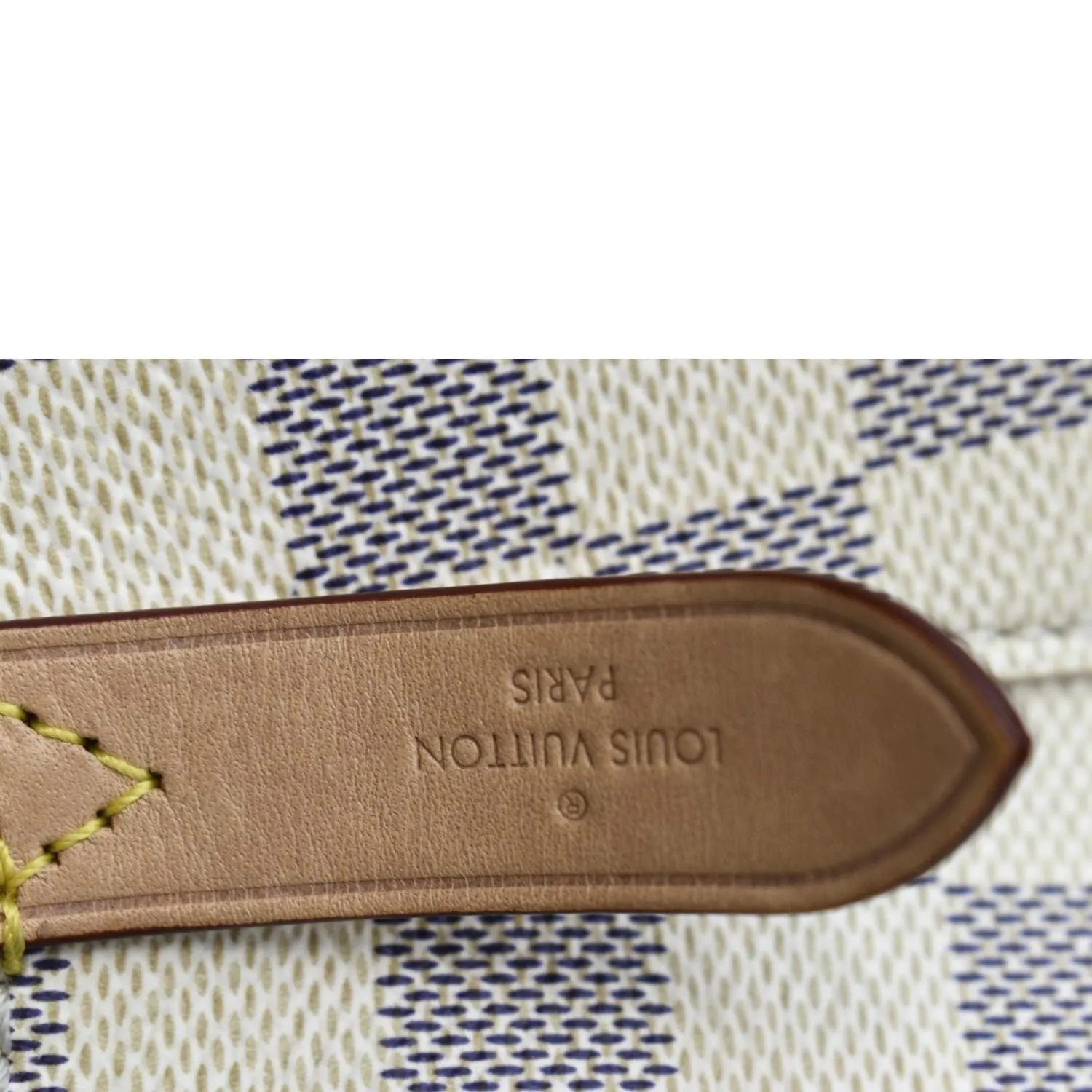 LOUIS VUITTON Neonoe Braided Handle Damier Azur Crossbody Bag White