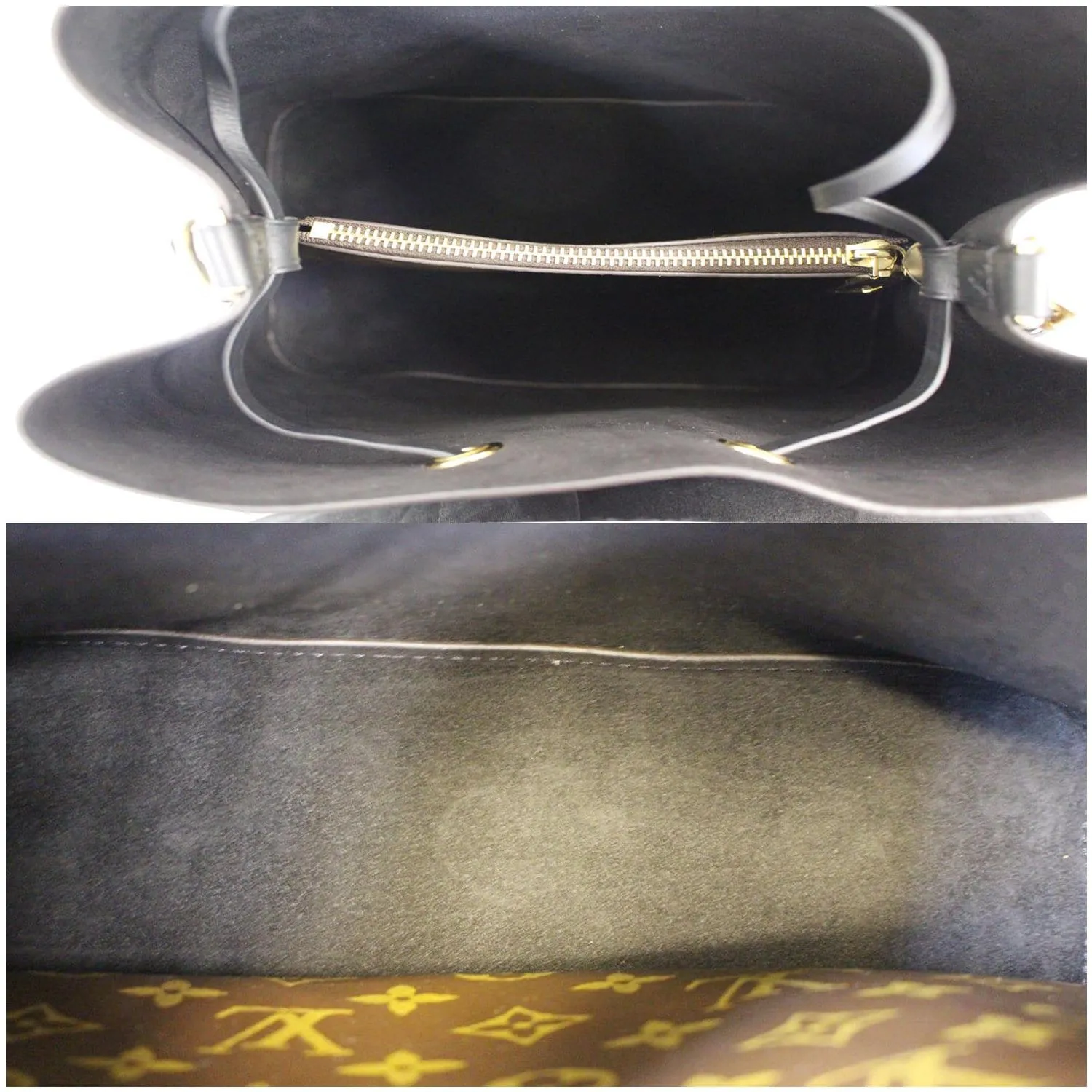 LOUIS VUITTON Neonoe Monogram Canvas Shoulder Bag Black