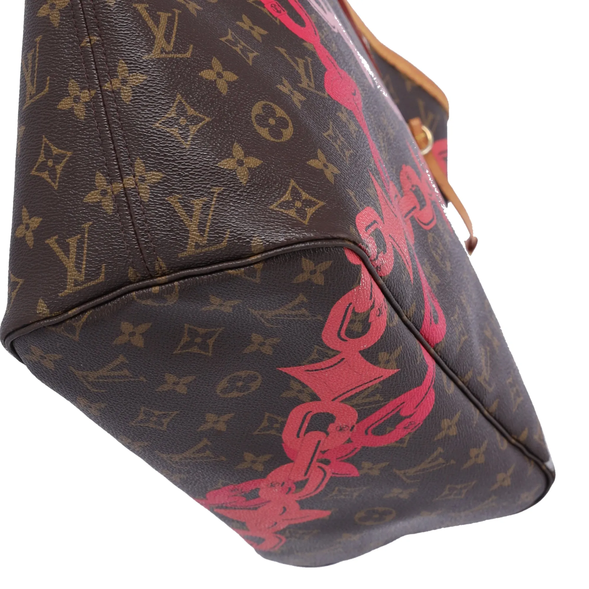 Louis Vuitton Neverfull MM Monogram Bay Rose Ballerine Poppy Pink   Pouch
