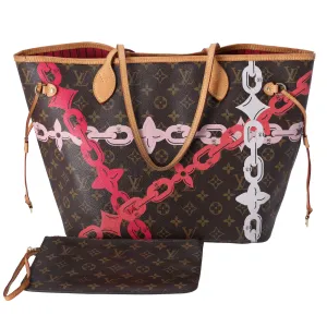 Louis Vuitton Neverfull MM Monogram Bay Rose Ballerine Poppy Pink   Pouch