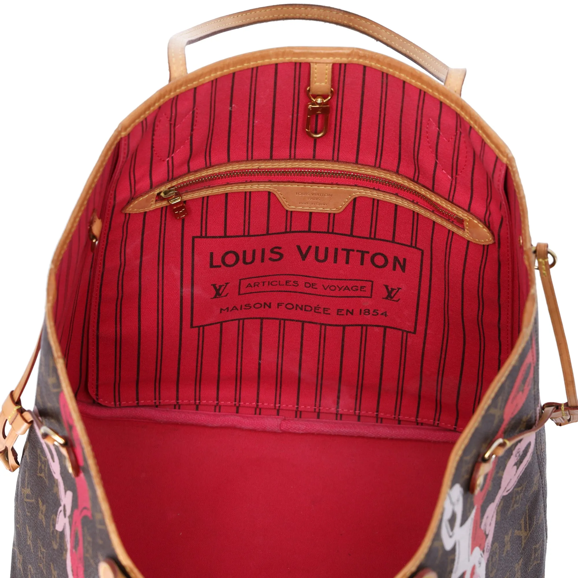 Louis Vuitton Neverfull MM Monogram Bay Rose Ballerine Poppy Pink   Pouch