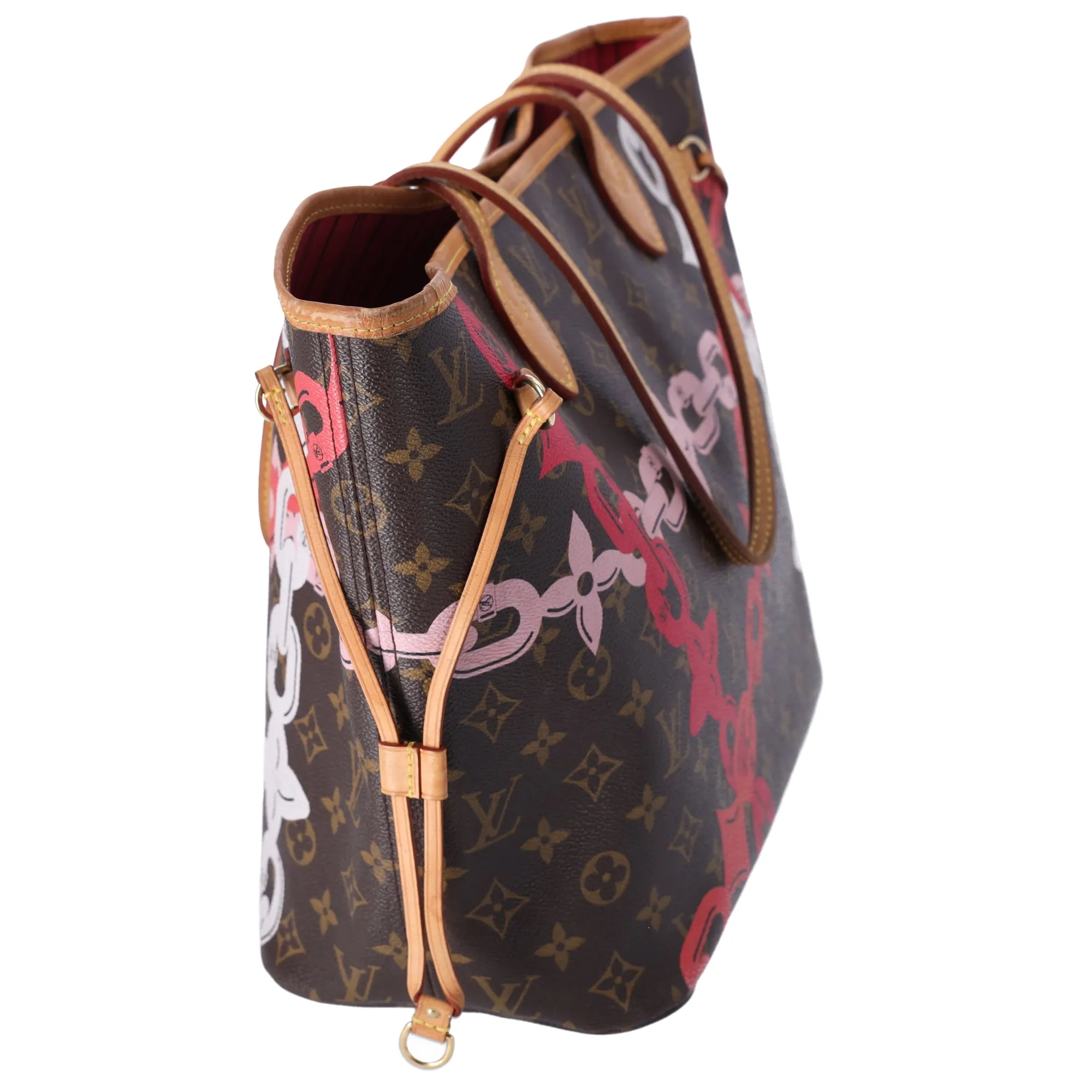 Louis Vuitton Neverfull MM Monogram Bay Rose Ballerine Poppy Pink   Pouch