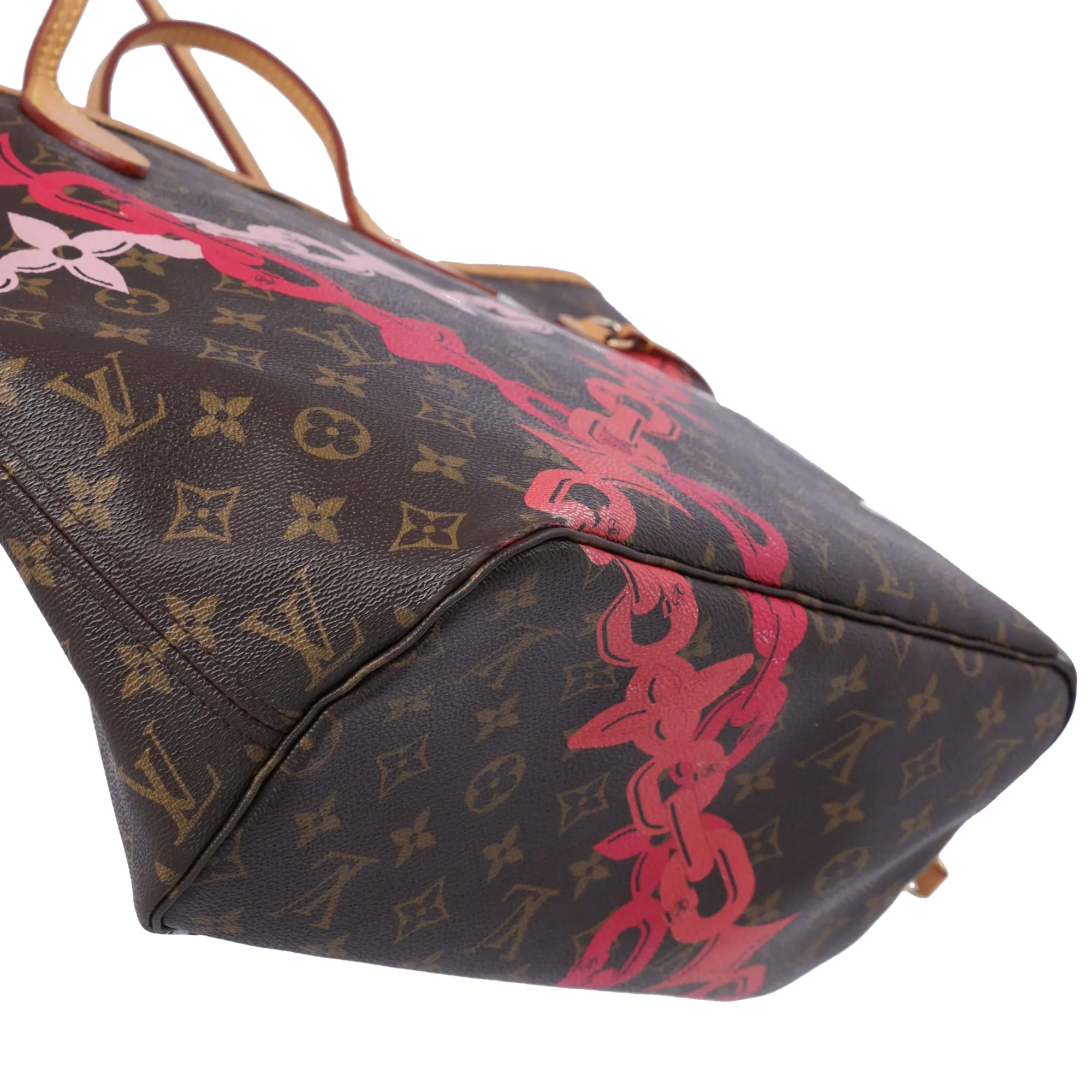 Louis Vuitton Neverfull MM Monogram Bay Rose Ballerine Poppy Pink   Pouch