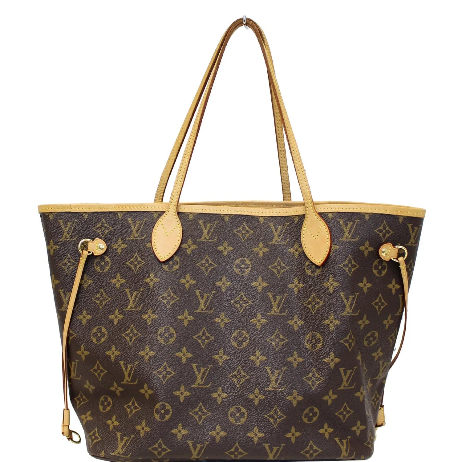 LOUIS VUITTON Neverfull MM Monogram Canvas Tote Shoulder Bag Brown