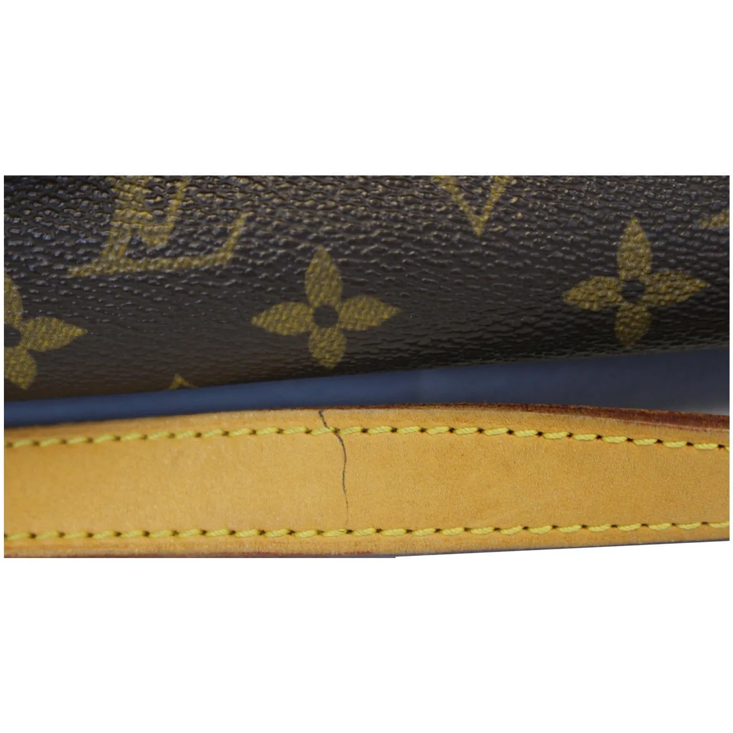 LOUIS VUITTON Odeon MM Monogram Canvas Shoulder Bag Brown