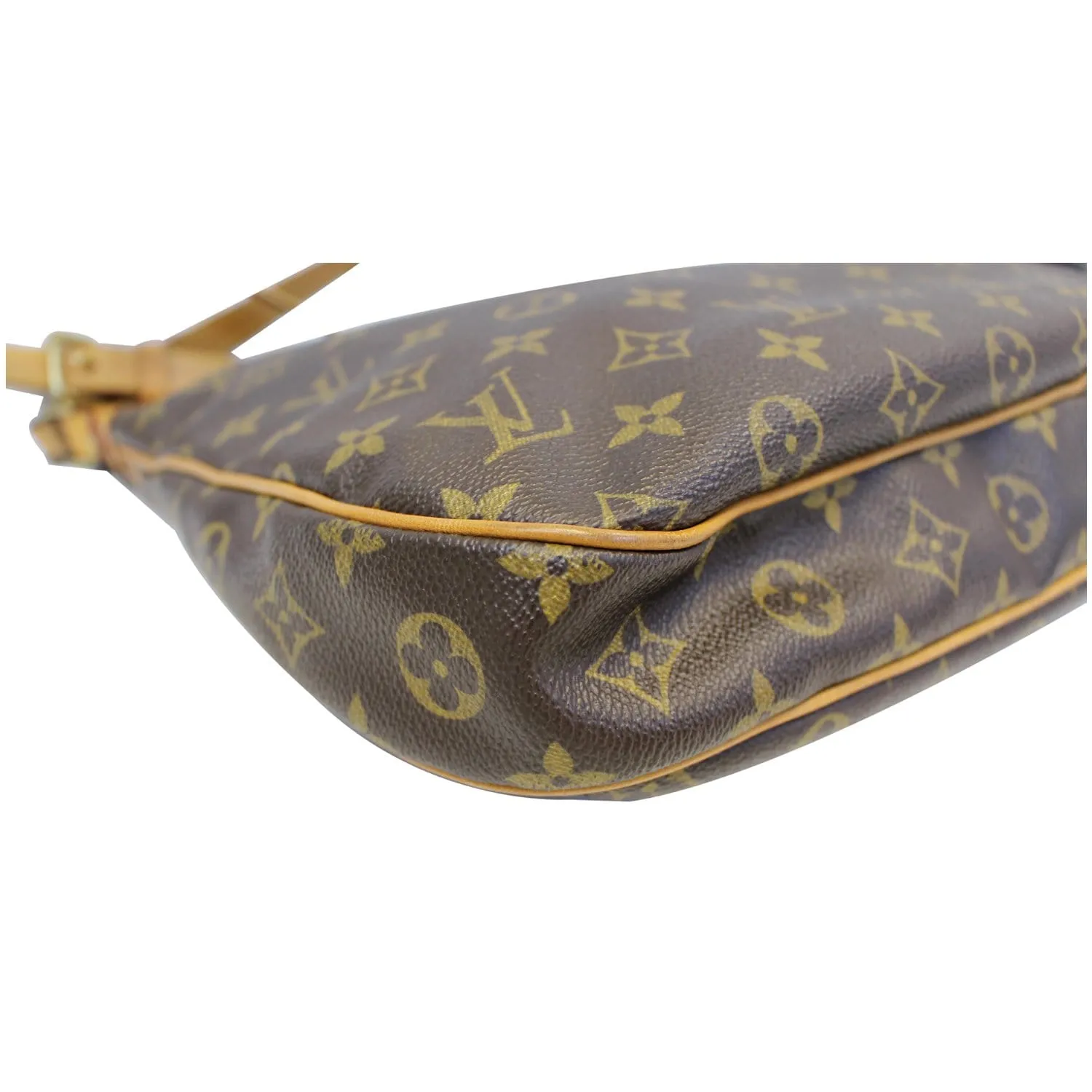 LOUIS VUITTON Odeon MM Monogram Canvas Shoulder Bag Brown