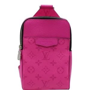 LOUIS VUITTON Outdoor Sling Taigarama Crossbody Bag Fuchsia