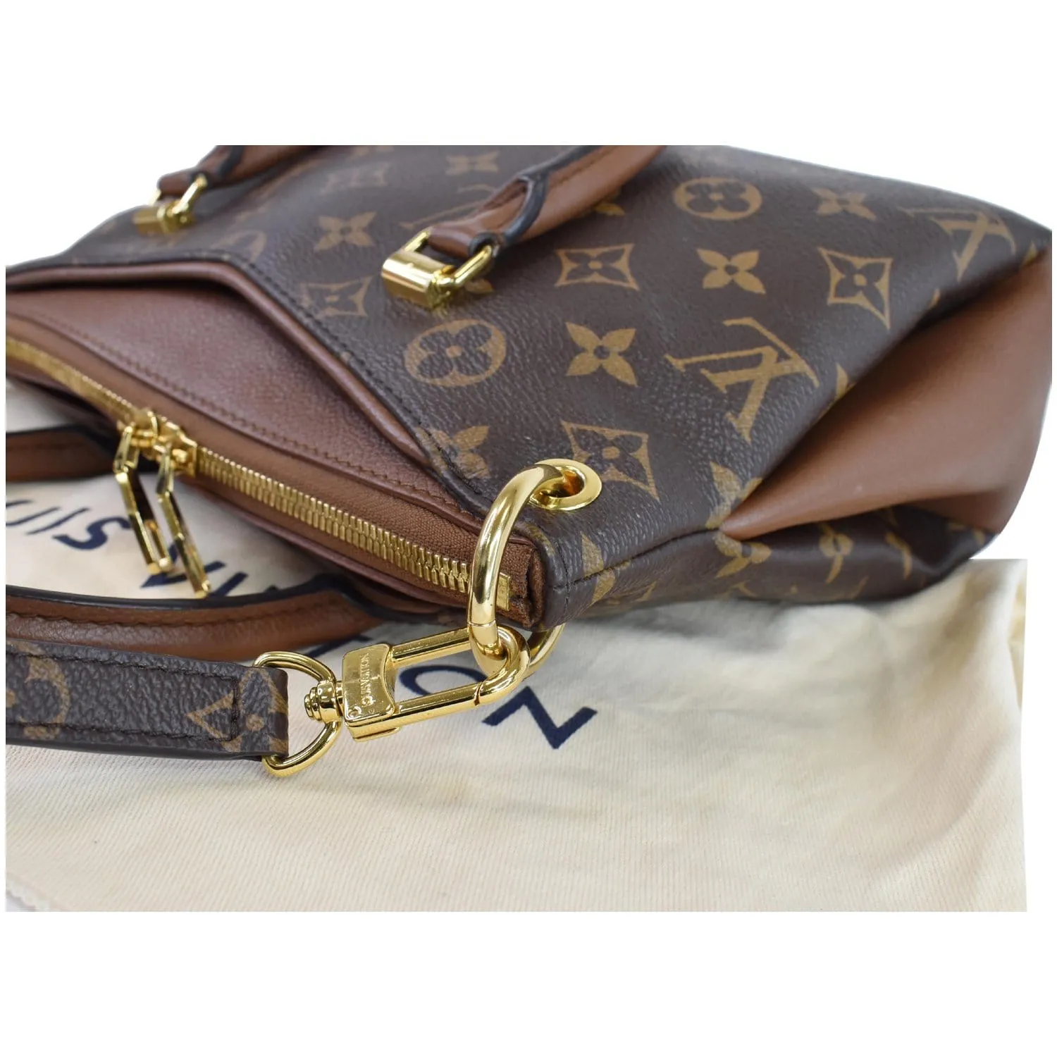 LOUIS VUITTON Pallas BB Monogram Canvas Shoulder Crossbody Bag Brown