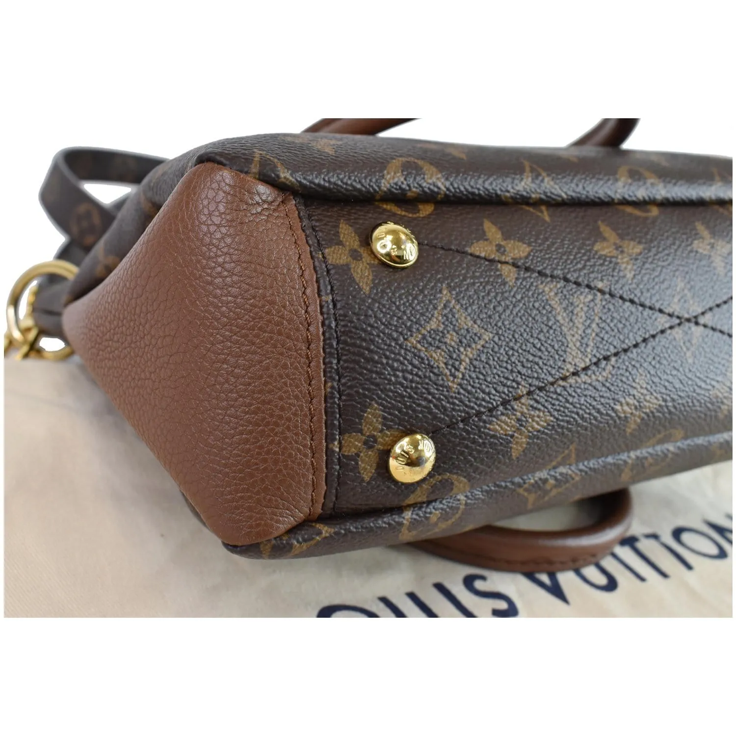 LOUIS VUITTON Pallas BB Monogram Canvas Shoulder Crossbody Bag Brown
