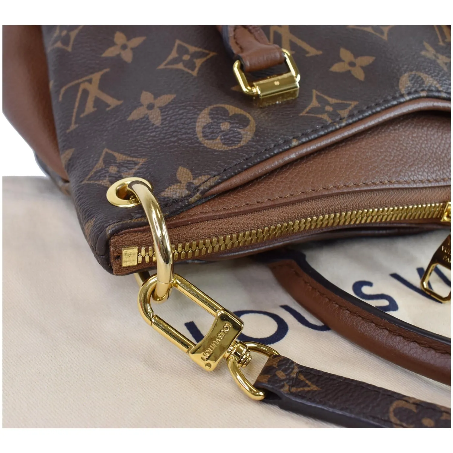 LOUIS VUITTON Pallas BB Monogram Canvas Shoulder Crossbody Bag Brown