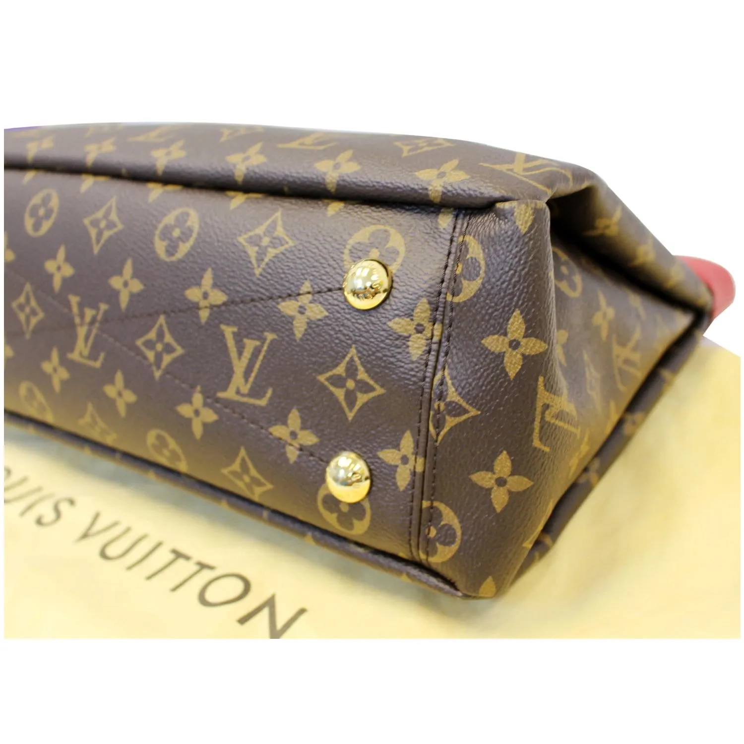 LOUIS VUITTON Pallas Chain Shopper Bag Monogram Canvas Cherry
