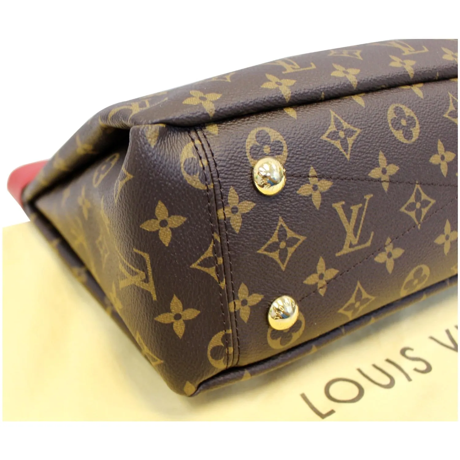 LOUIS VUITTON Pallas Chain Shopper Bag Monogram Canvas Cherry
