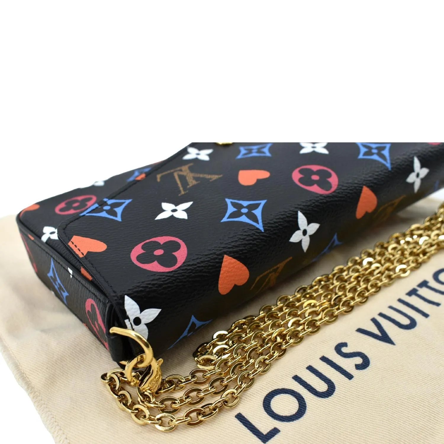 LOUIS VUITTON Pochette Felicie Game On Canvas Crossbody Bag Multicolor