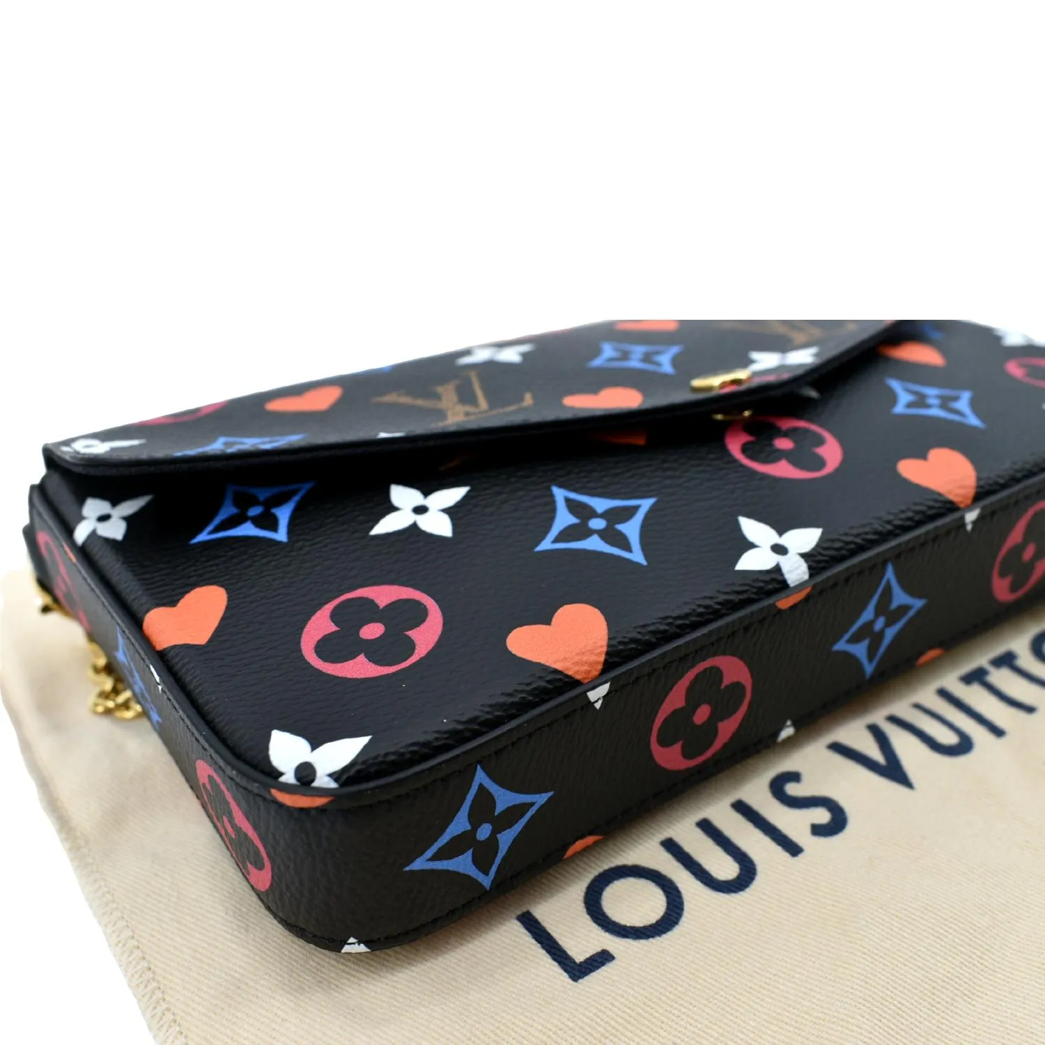 LOUIS VUITTON Pochette Felicie Game On Canvas Crossbody Bag Multicolor