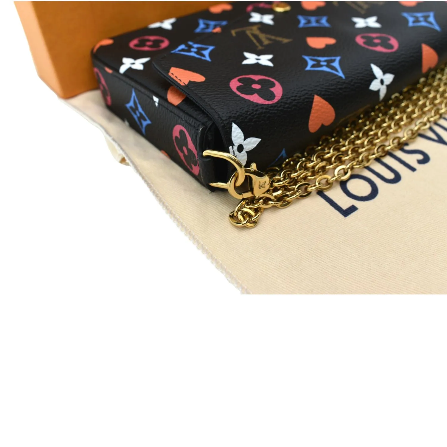LOUIS VUITTON Pochette Felicie Game On Canvas Crossbody Bag Multicolor