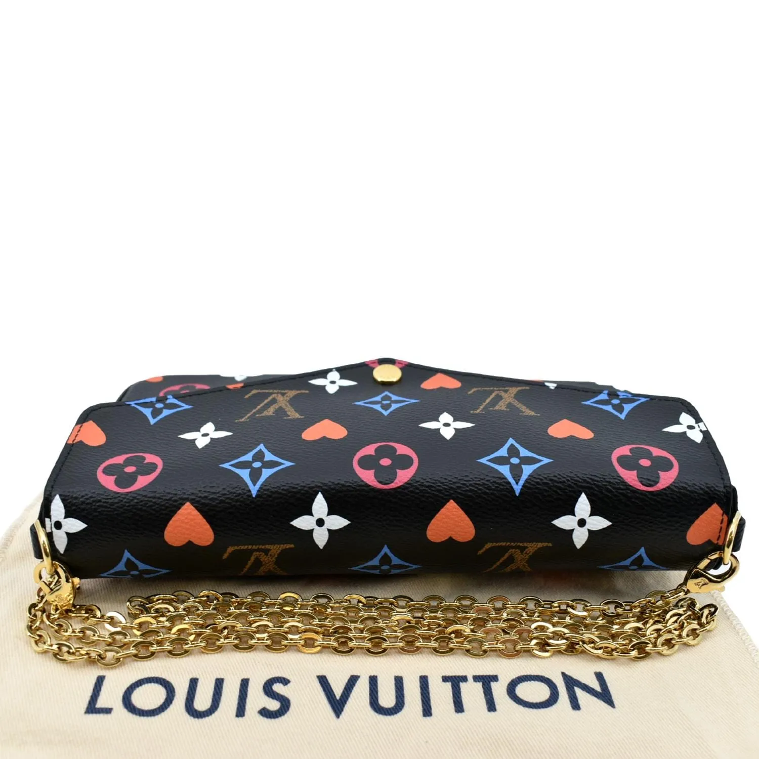 LOUIS VUITTON Pochette Felicie Game On Canvas Crossbody Bag Multicolor