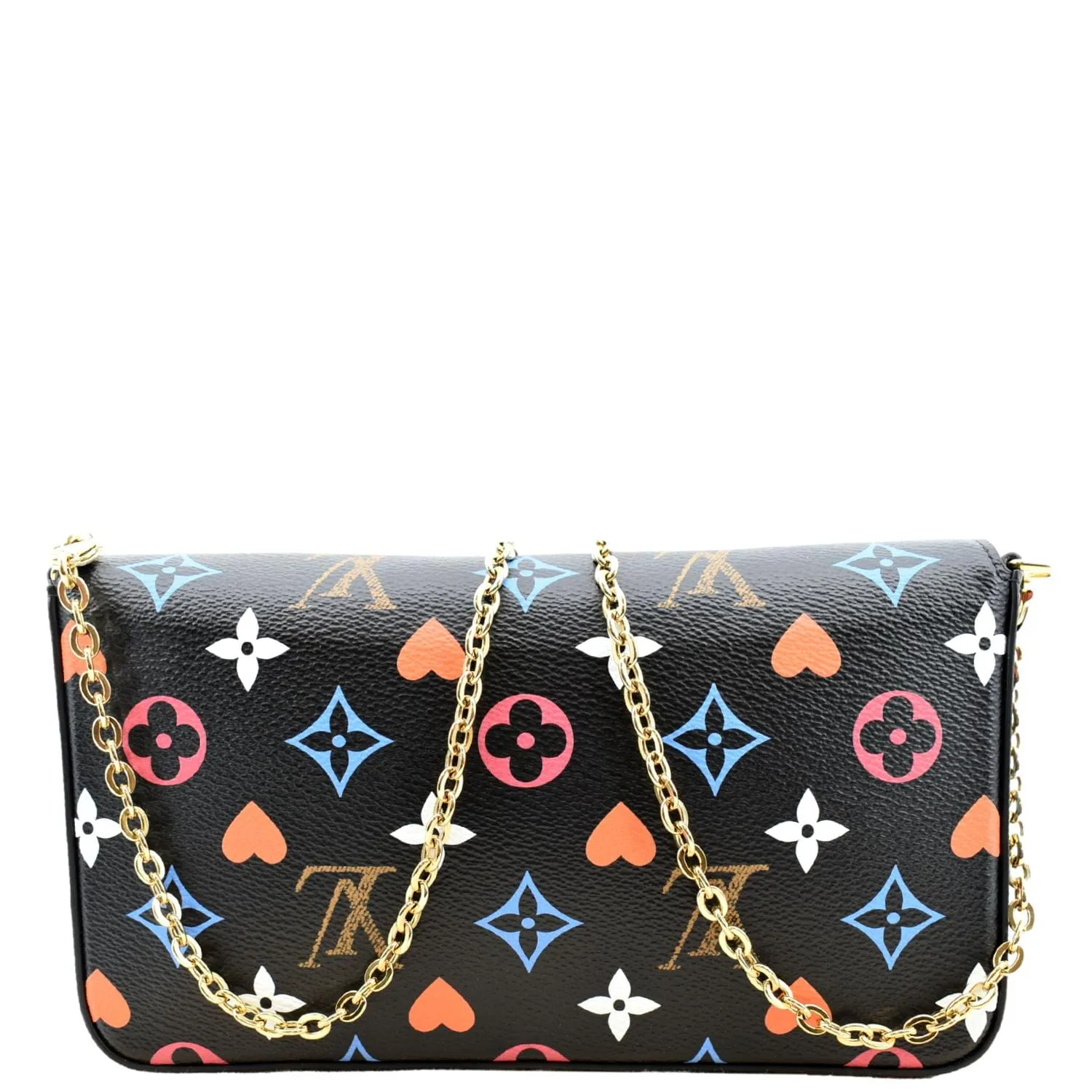 LOUIS VUITTON Pochette Felicie Game On Canvas Crossbody Bag Multicolor