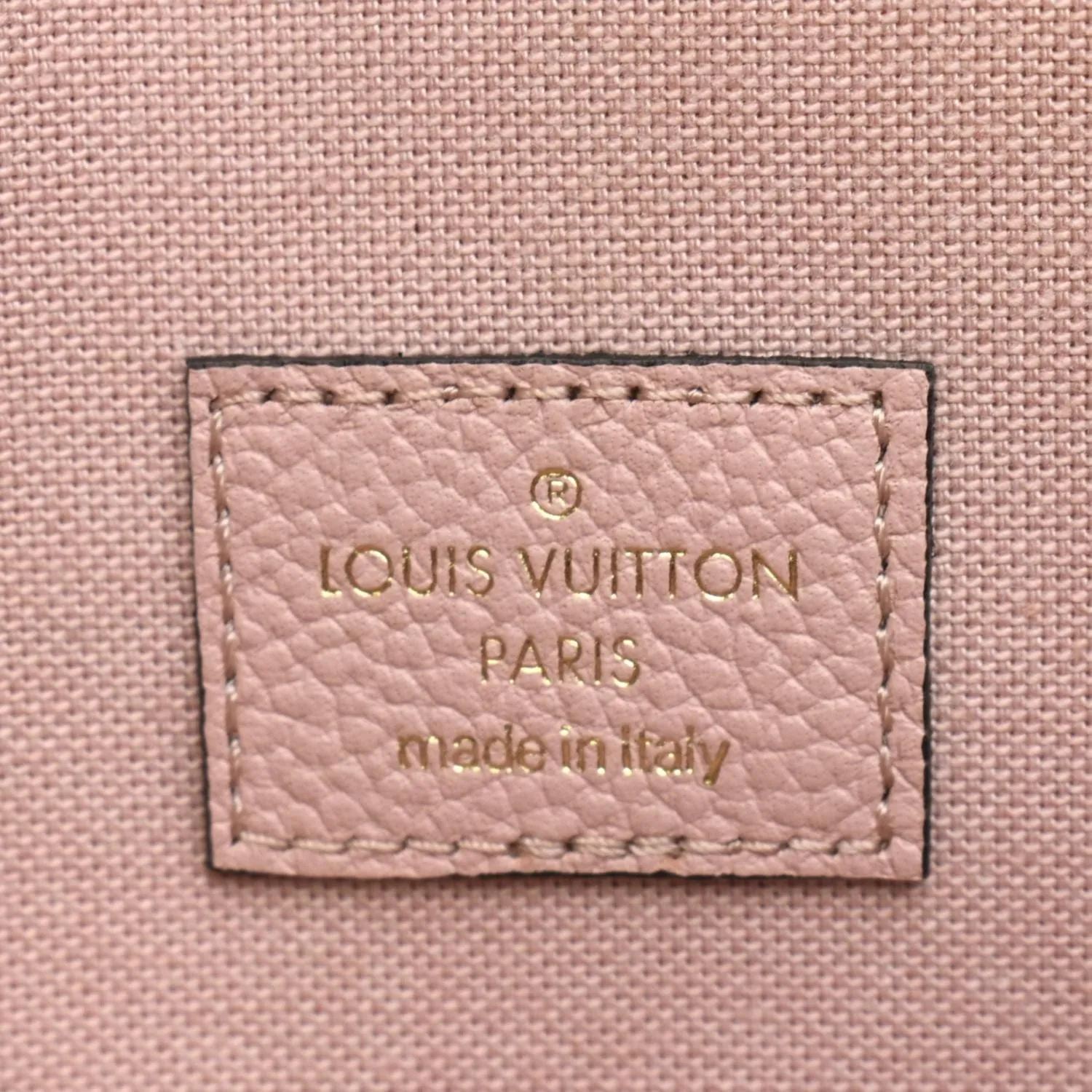 LOUIS VUITTON Pochette Felicie Monogram Empreinte Leather Chain Wallet Rose Poudre