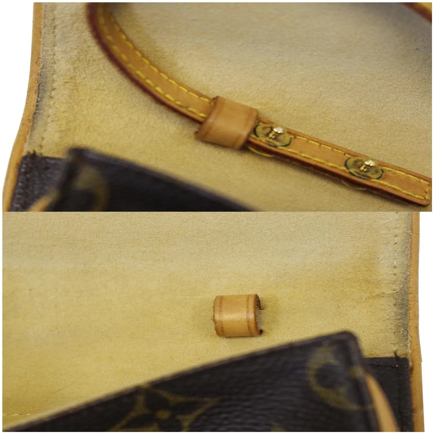 LOUIS VUITTON Pochette Twin GM Monogram Canvas Shoulder Bag Brown