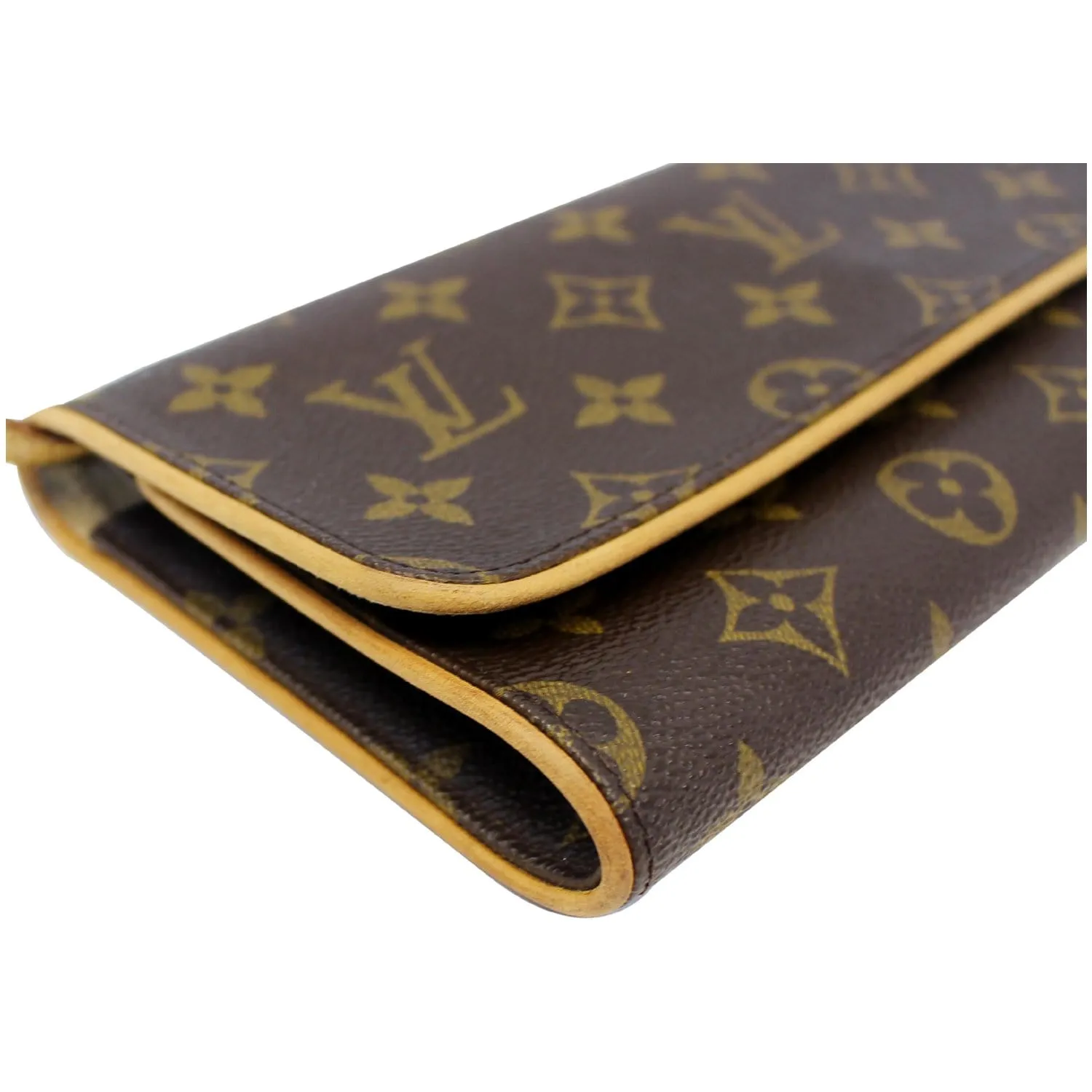 LOUIS VUITTON Pochette Twin GM Monogram Canvas Shoulder Bag Brown