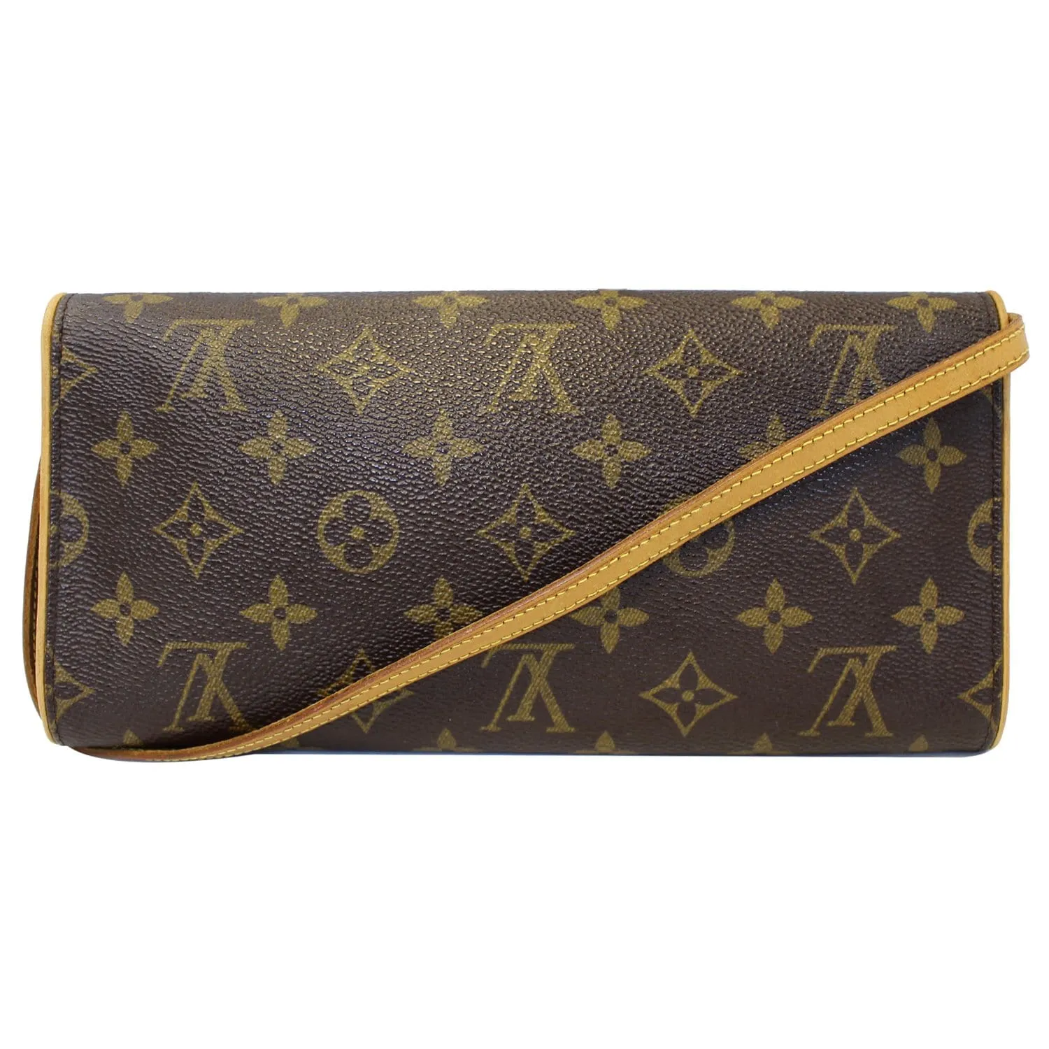 LOUIS VUITTON Pochette Twin GM Monogram Canvas Shoulder Bag Brown
