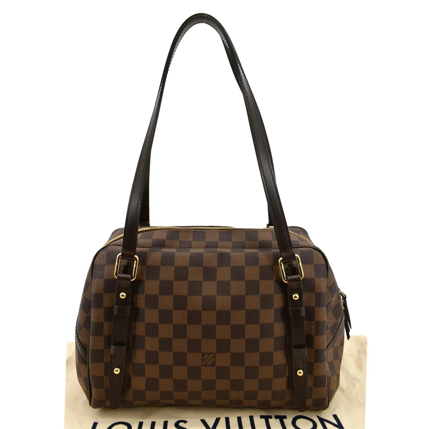 LOUIS VUITTON Rivington GM Damier Ebene Shoulder Bag Brown
