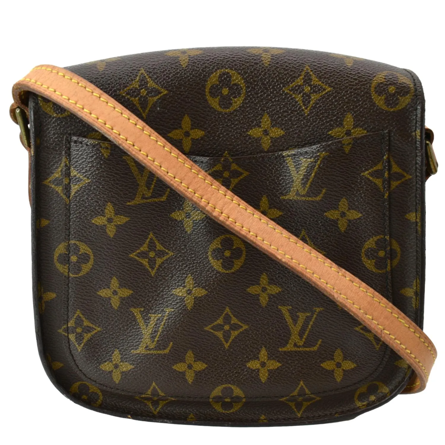 LOUIS VUITTON Saint Cloud MM Monogram Canvas Crossbody Bag Brown