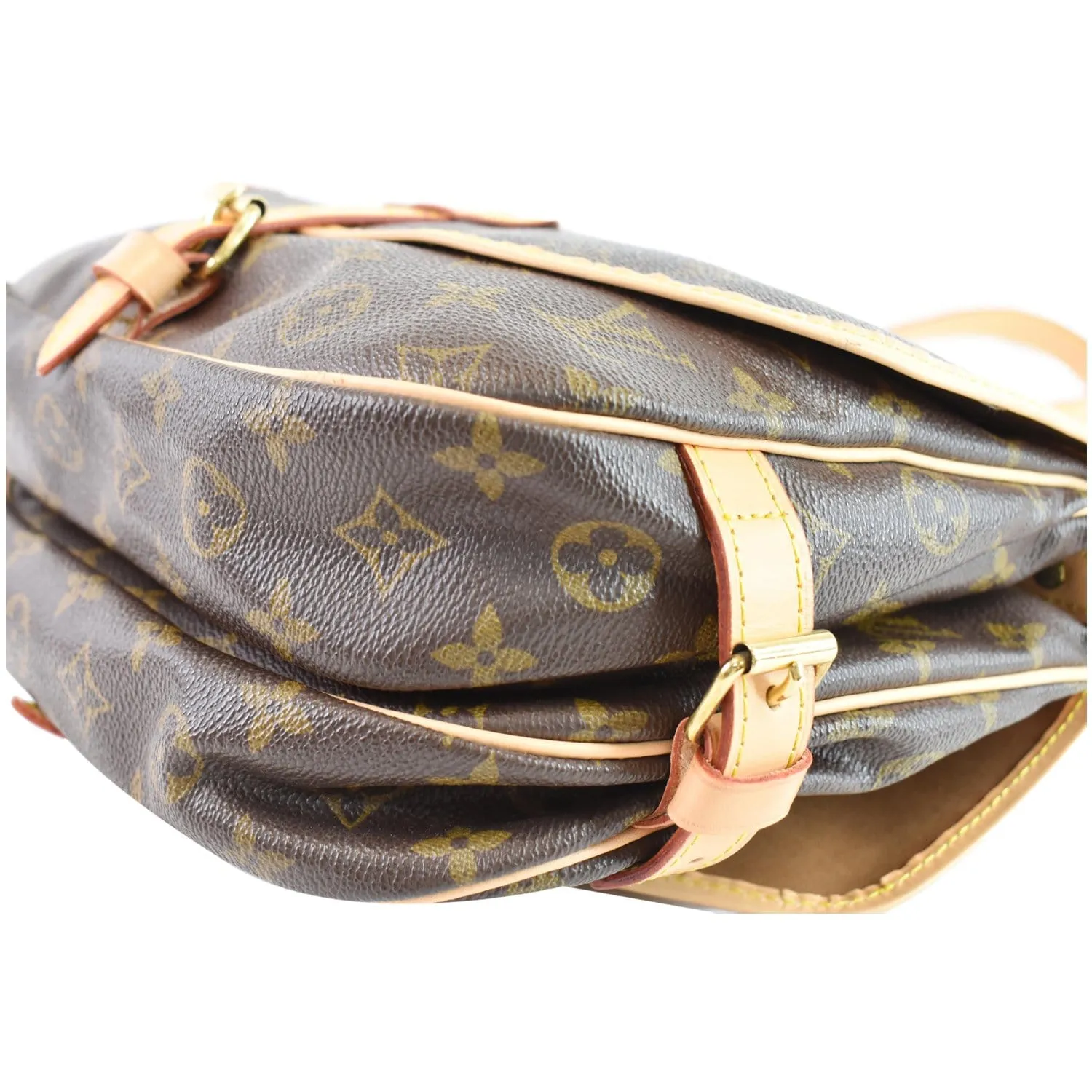 LOUIS VUITTON Saumur 30 Monogram Canvas Shoulder Bag Brown