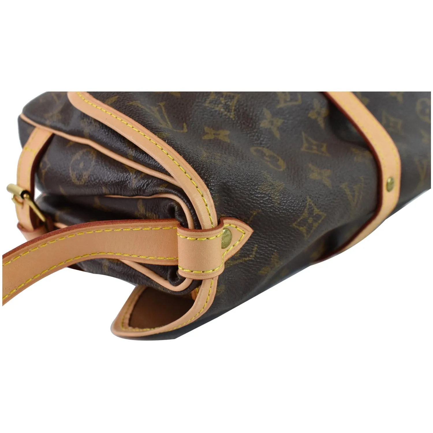 LOUIS VUITTON Saumur 30 Monogram Canvas Shoulder Bag Brown