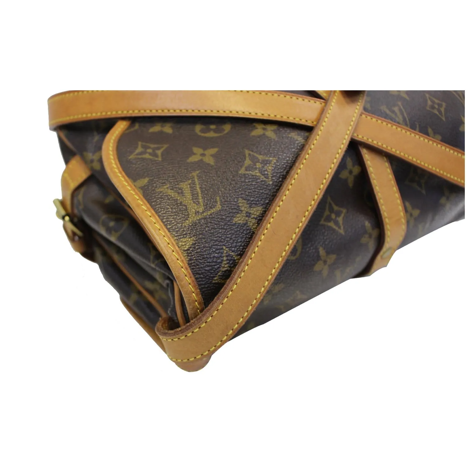 LOUIS VUITTON Saumur 30 Monogram Canvas Shoulder Bag Brown