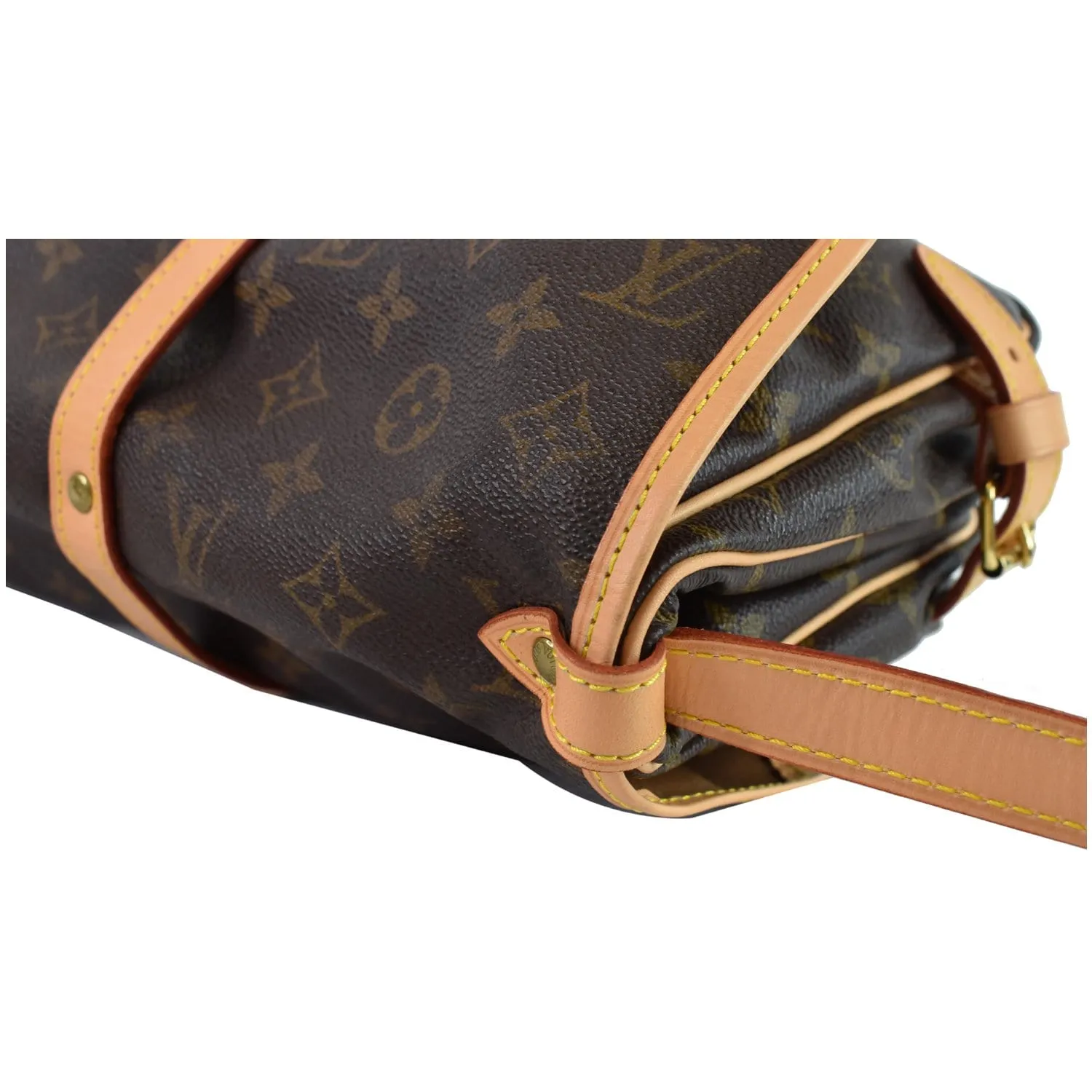 LOUIS VUITTON Saumur 30 Monogram Canvas Shoulder Bag Brown