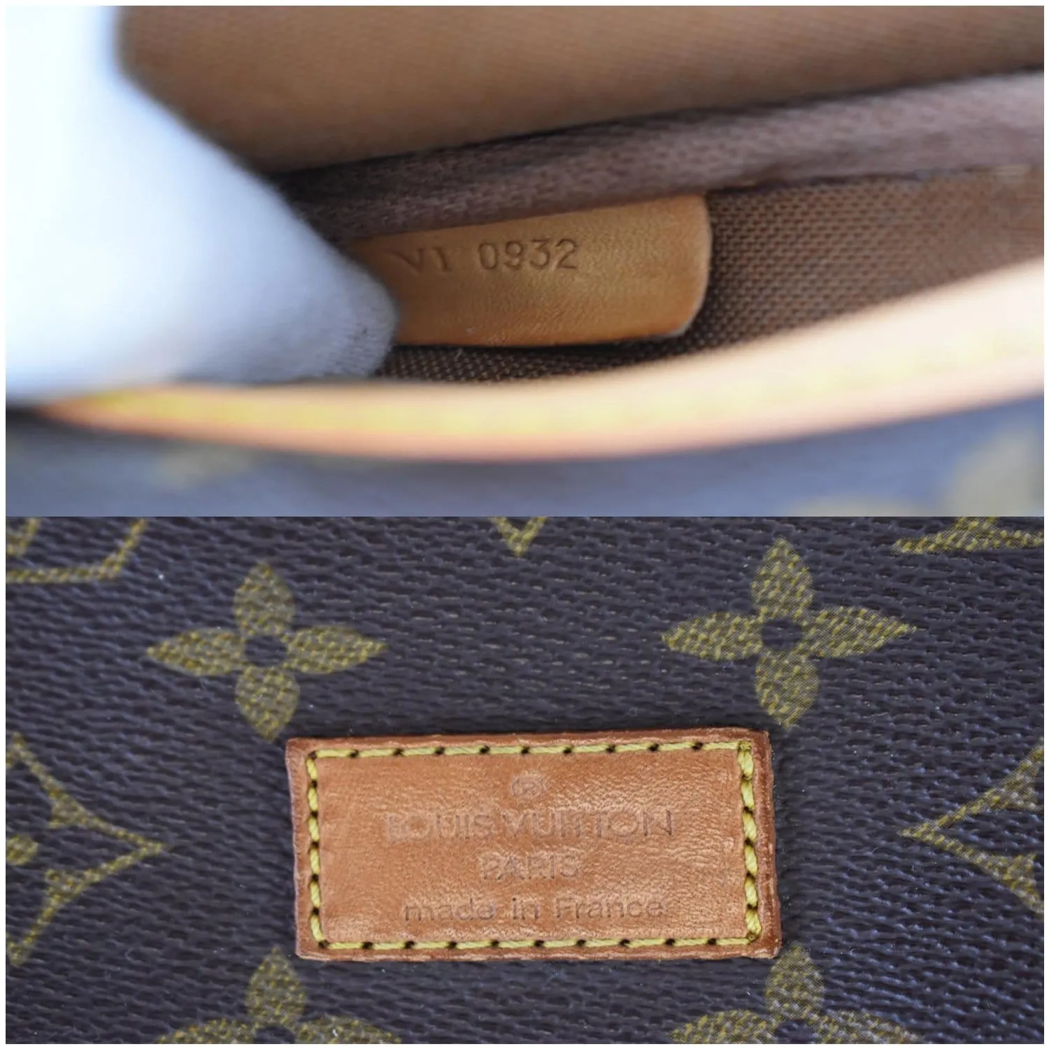 LOUIS VUITTON Saumur 30 Monogram Canvas Shoulder Bag Brown