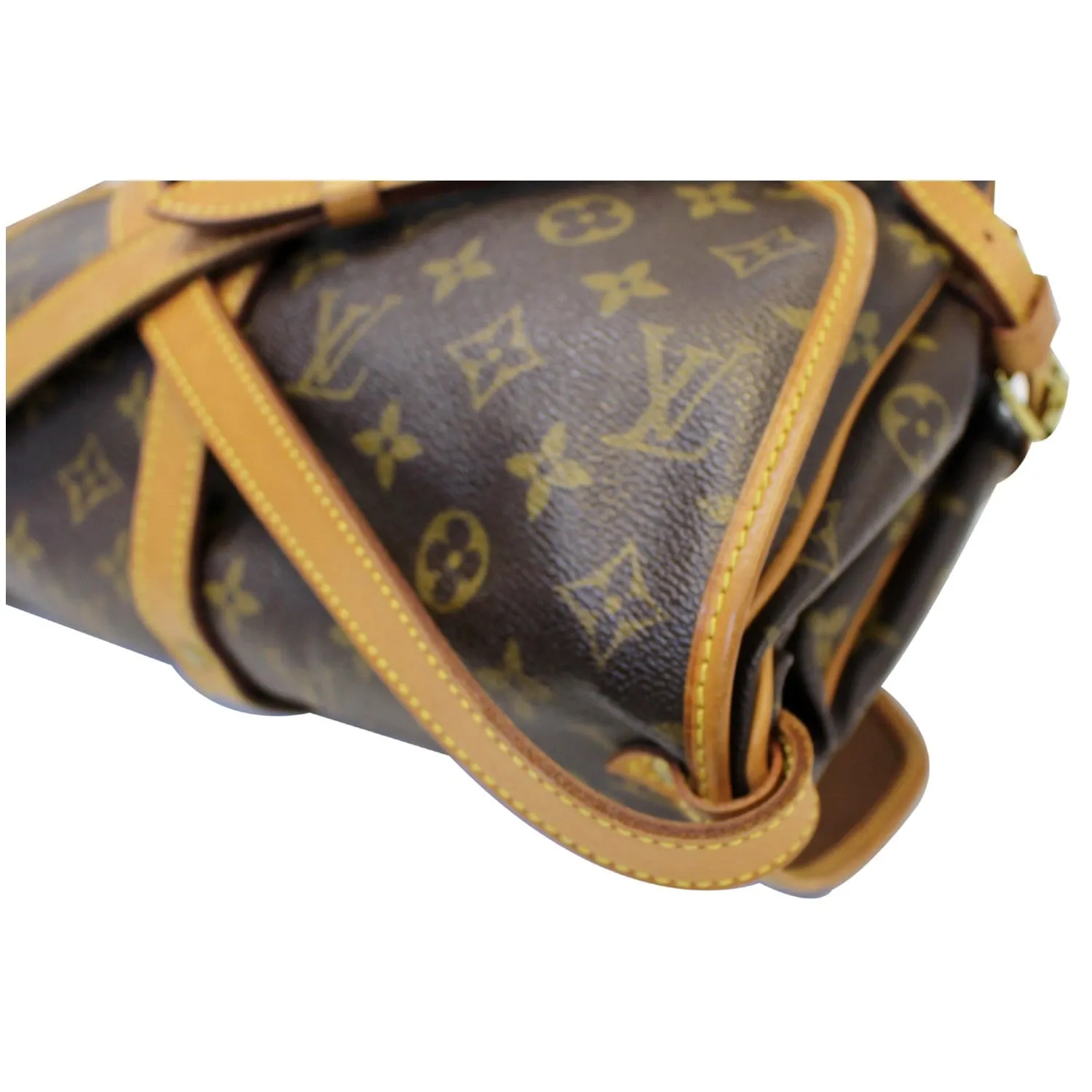 LOUIS VUITTON Saumur 30 Monogram Canvas Shoulder Bag Brown