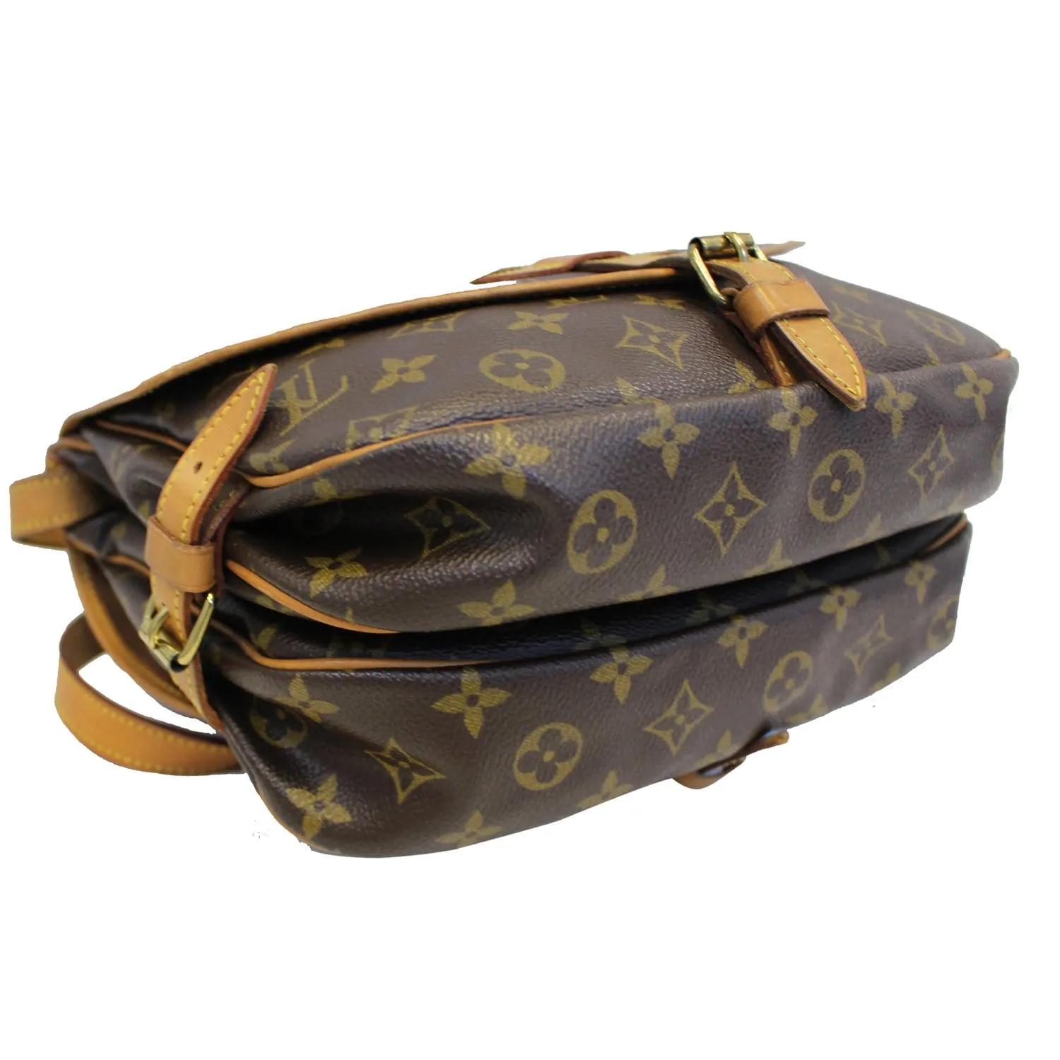 LOUIS VUITTON Saumur 30 Monogram Canvas Shoulder Bag Brown
