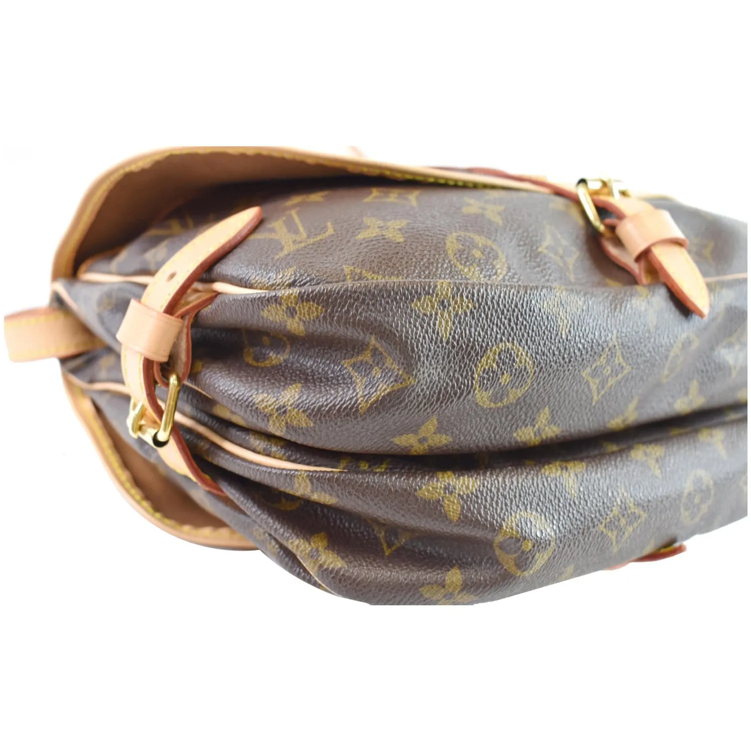 LOUIS VUITTON Saumur 30 Monogram Canvas Shoulder Bag Brown