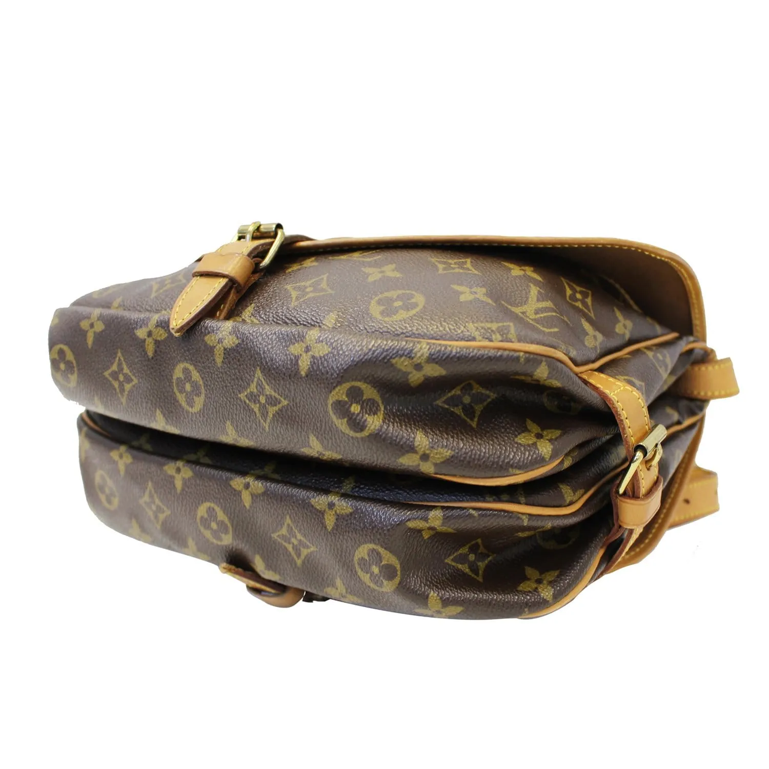 LOUIS VUITTON Saumur 30 Monogram Canvas Shoulder Bag Brown