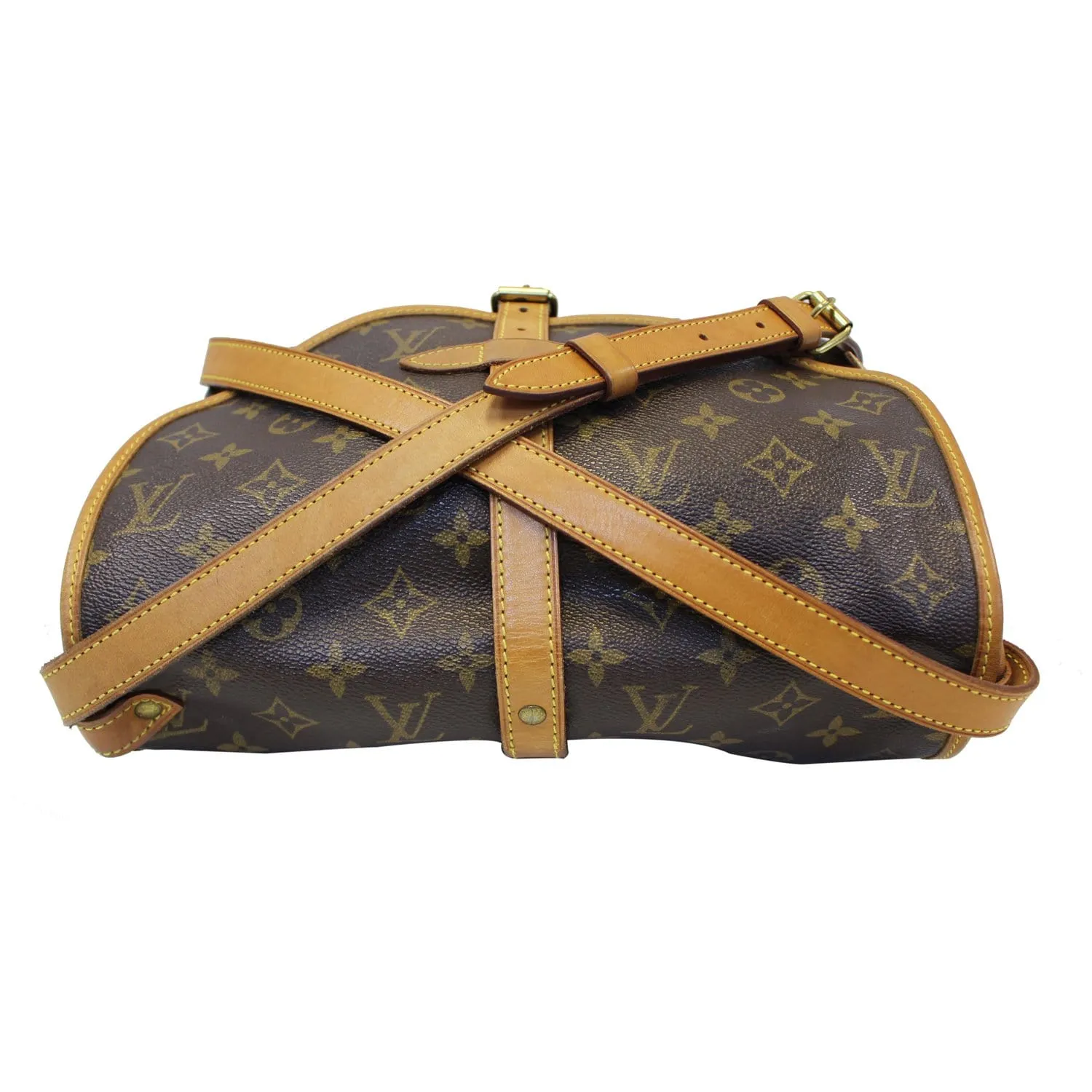 LOUIS VUITTON Saumur 30 Monogram Canvas Shoulder Bag Brown