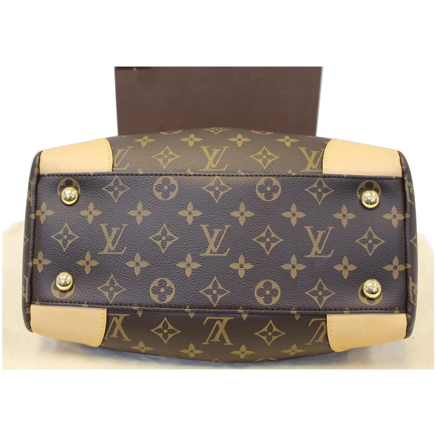 LOUIS VUITTON Segur Monogram Canvas Shoulder Handbag Brown