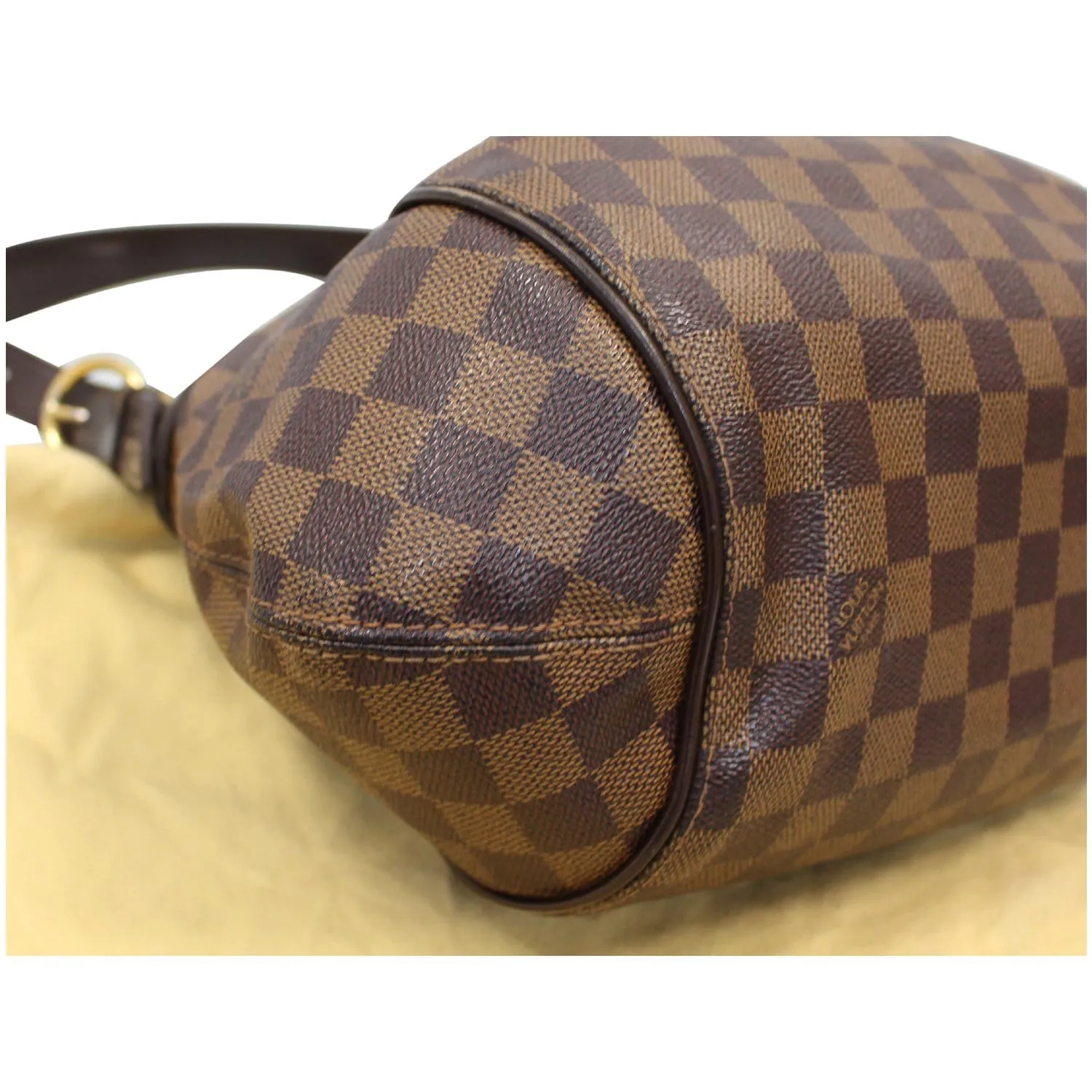 LOUIS VUITTON Sistina MM Damier Ebene Shoulder Bag Brown