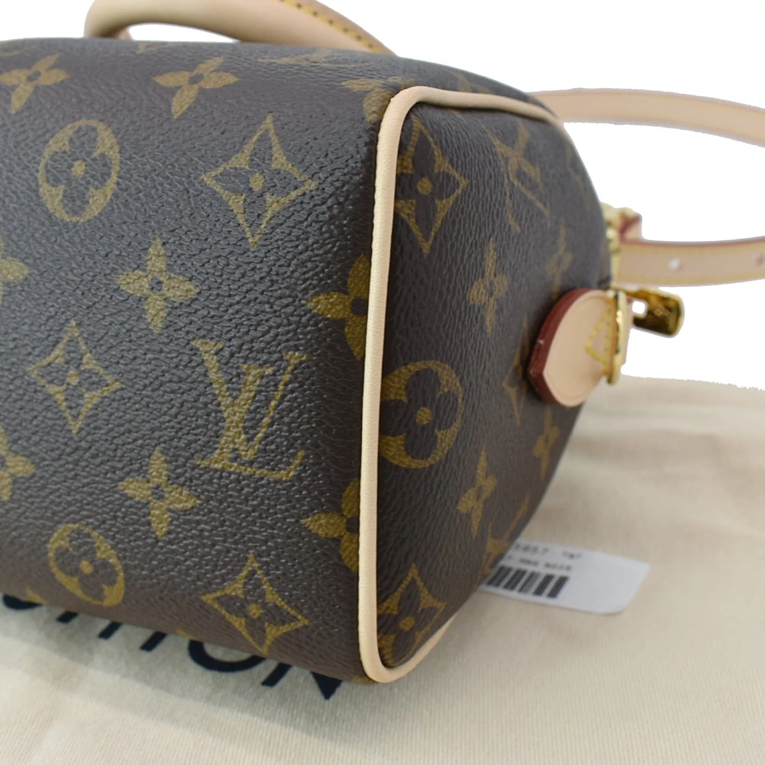 LOUIS VUITTON Speedy Bandouliere 20 Monogram Canvas Crossbody Bag Brown