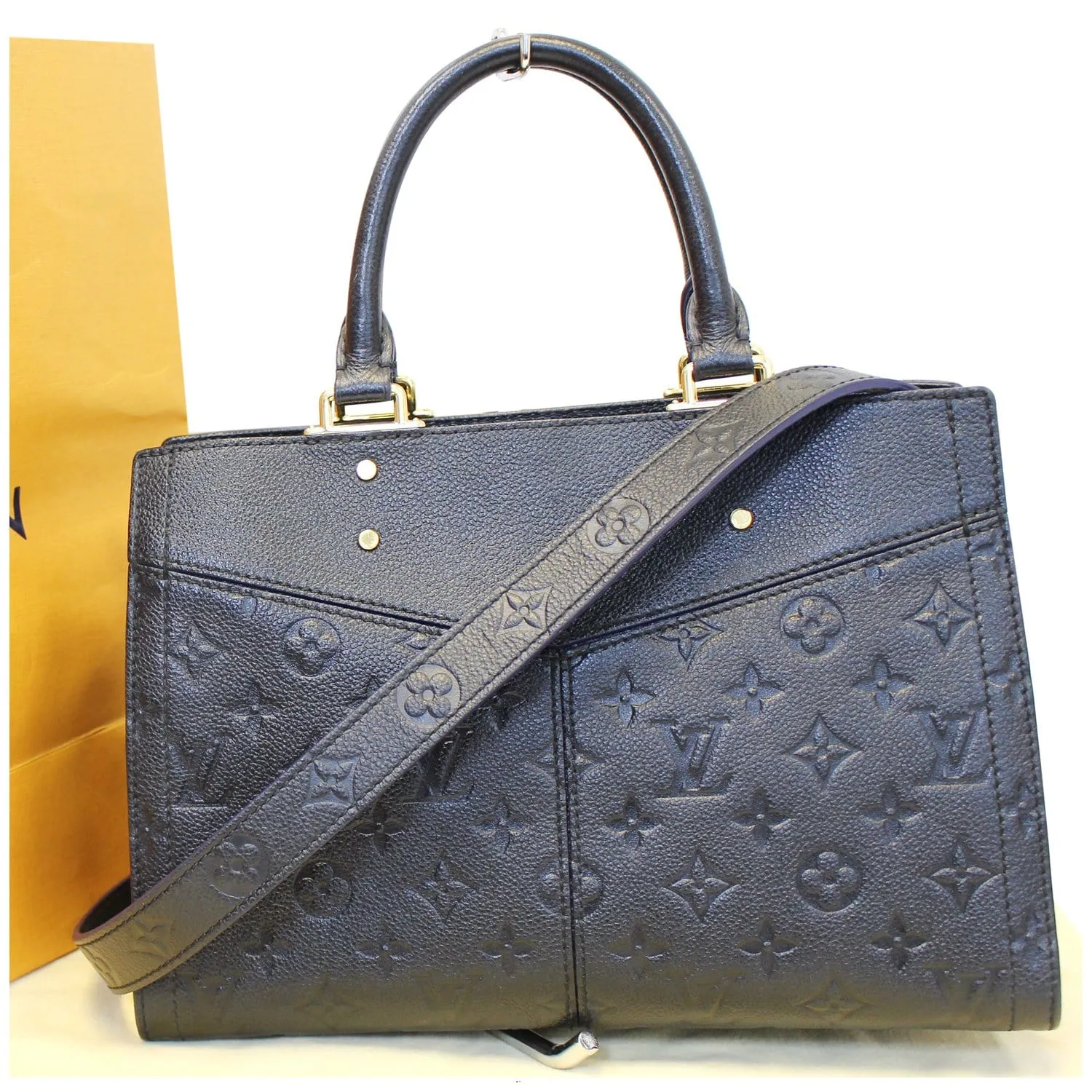LOUIS VUITTON Sully PM Empreinte Black Leather Shoulder Handbag