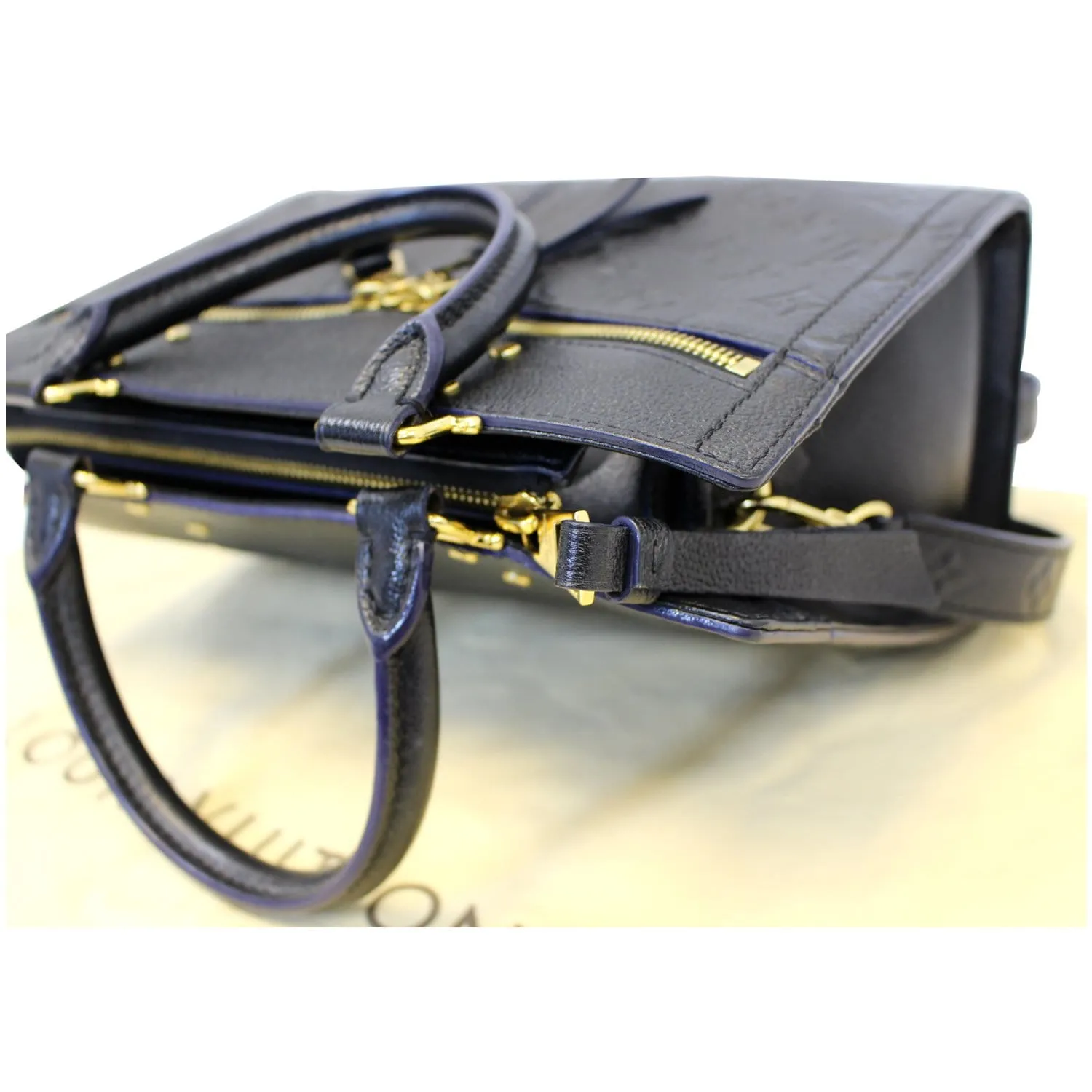 LOUIS VUITTON Sully PM Empreinte Black Leather Shoulder Handbag