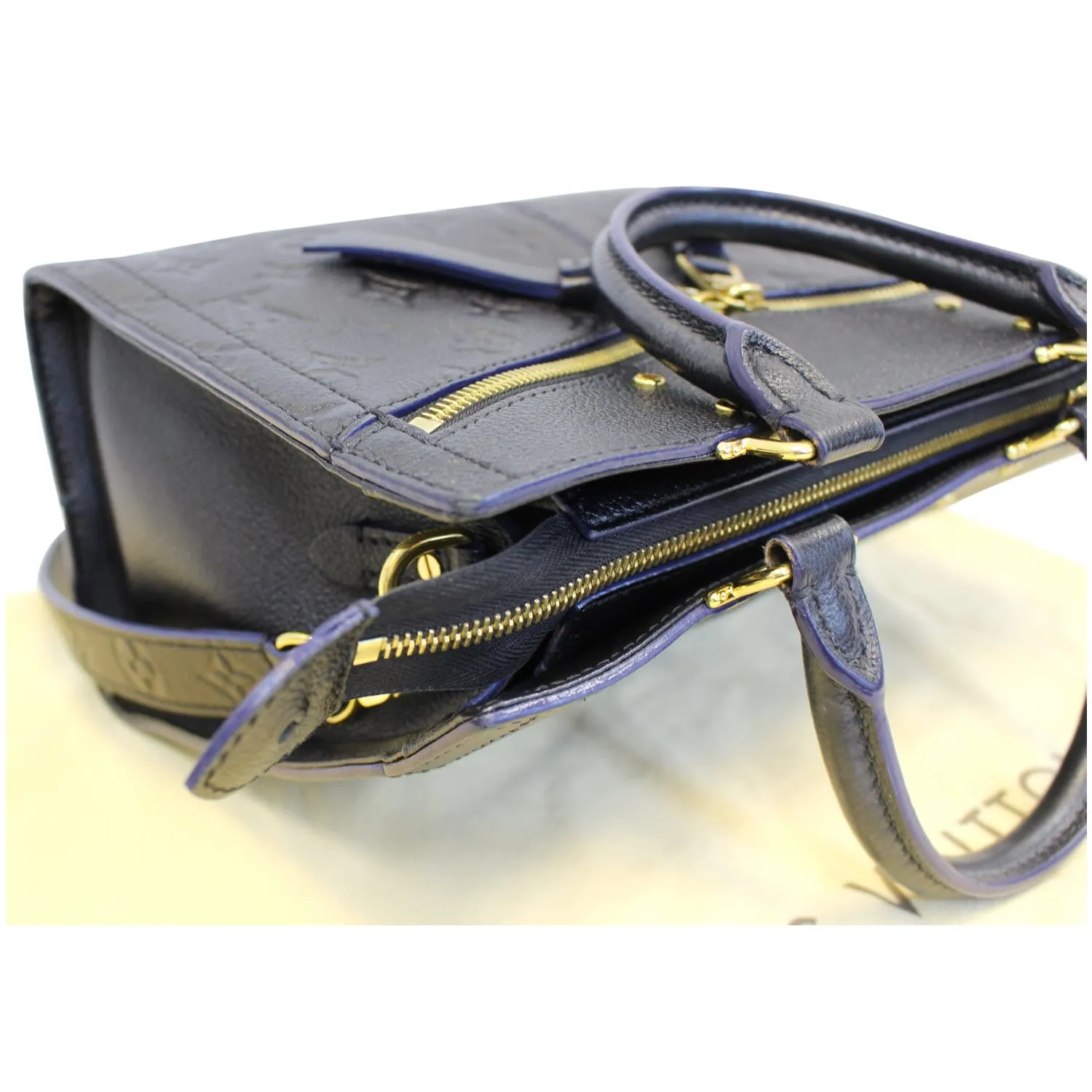 LOUIS VUITTON Sully PM Empreinte Black Leather Shoulder Handbag