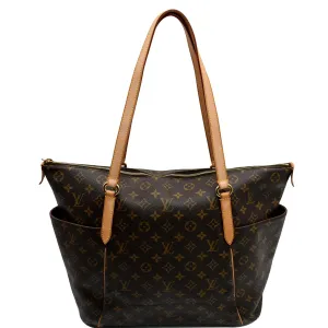 LOUIS VUITTON Totally GM Monogram Canvas Tote Shoulder Bag Brown
