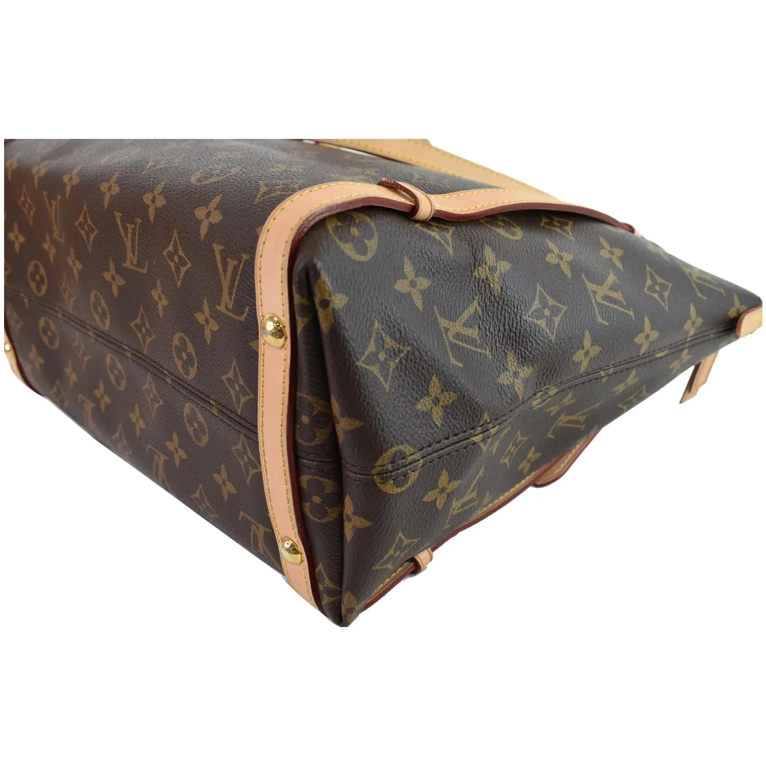 LOUIS VUITTON Tuileries Monogram Canvas Shoulder Bag Brown