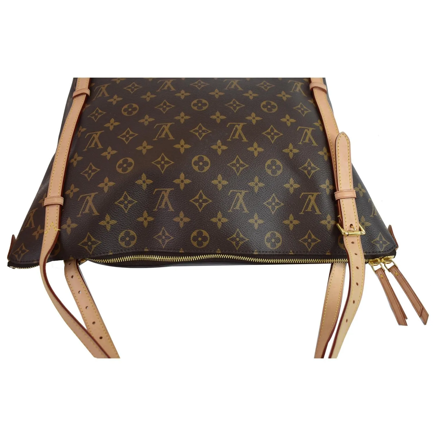 LOUIS VUITTON Tuileries Monogram Canvas Shoulder Bag Brown