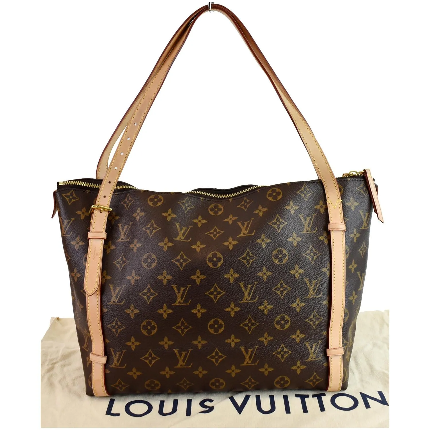 LOUIS VUITTON Tuileries Monogram Canvas Shoulder Bag Brown