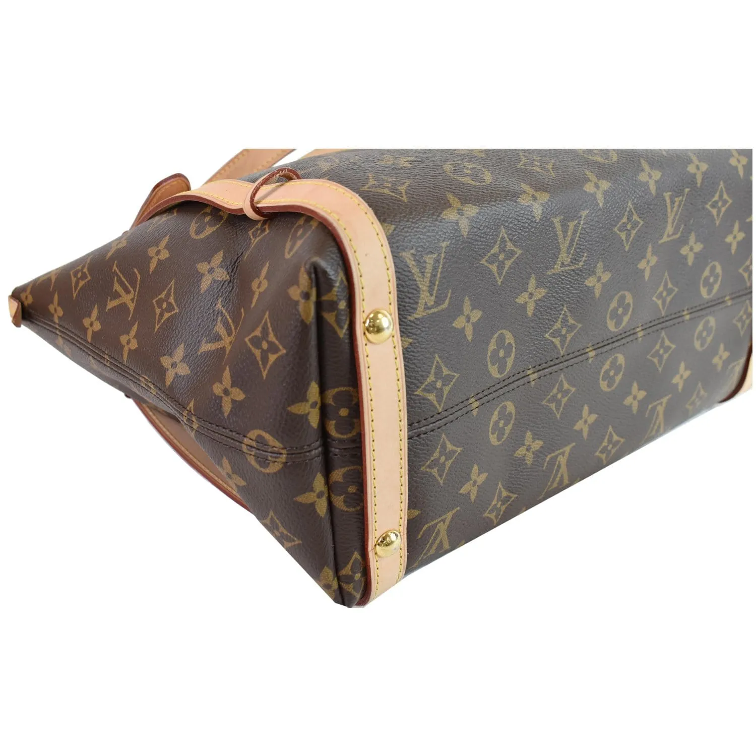 LOUIS VUITTON Tuileries Monogram Canvas Shoulder Bag Brown